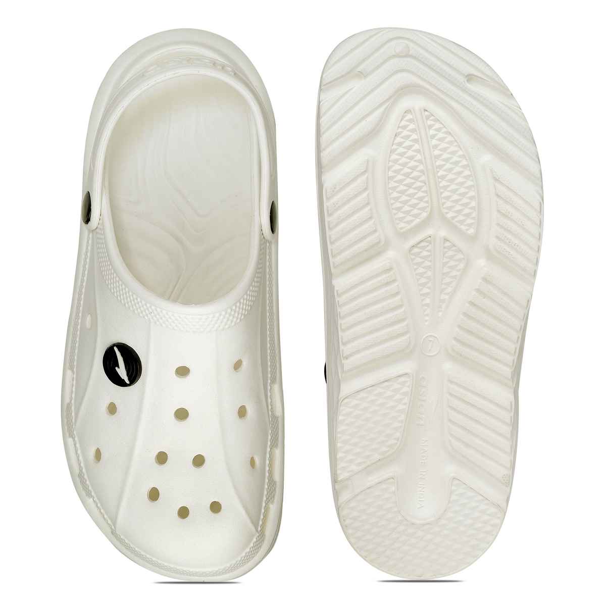 Asian Agc-14 Men Clogs Off White (Size-6)
