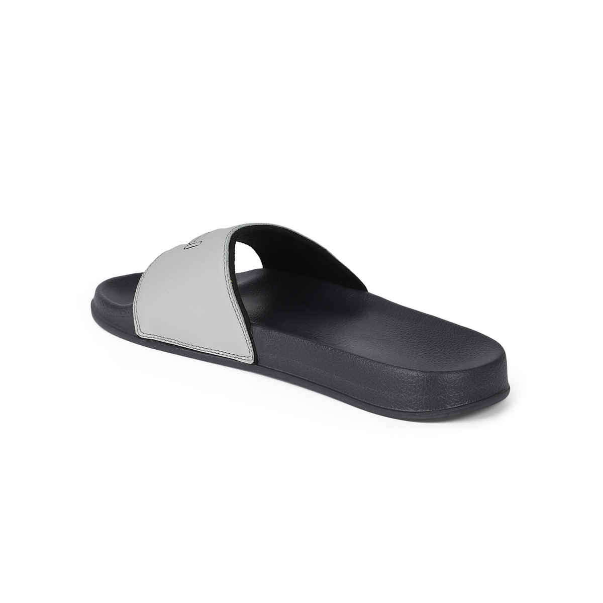 hummel Classic lightweight slides for Men with Cushioned Sole and Arch Support | Silver Grey | 9