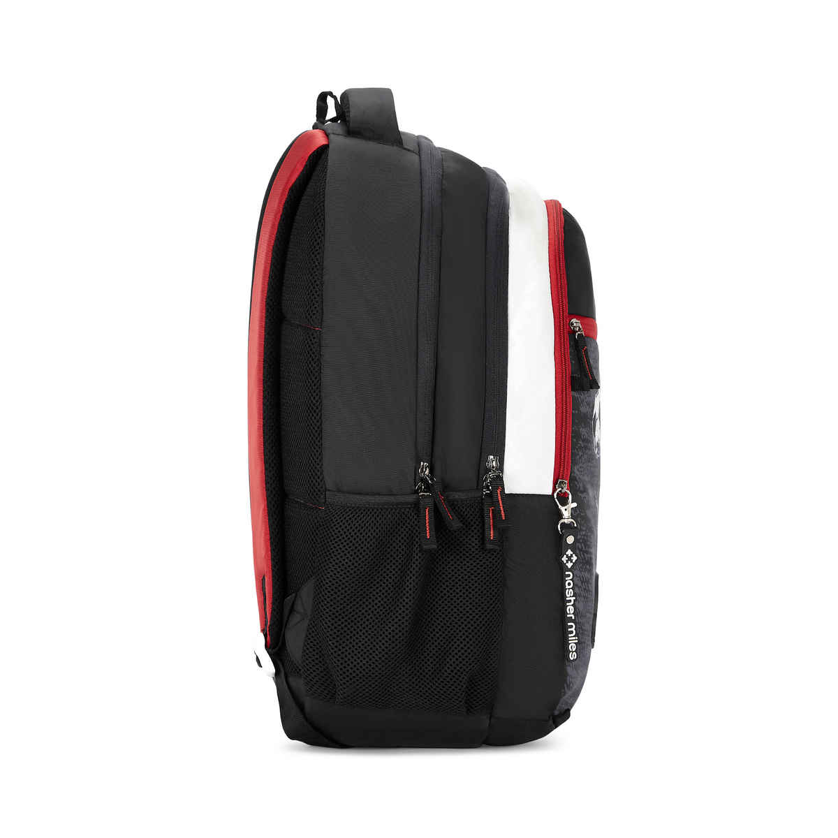 Nasher Miles Football Strike Backpack- Unisex- 3 Compartment College Bag - Black - 45L