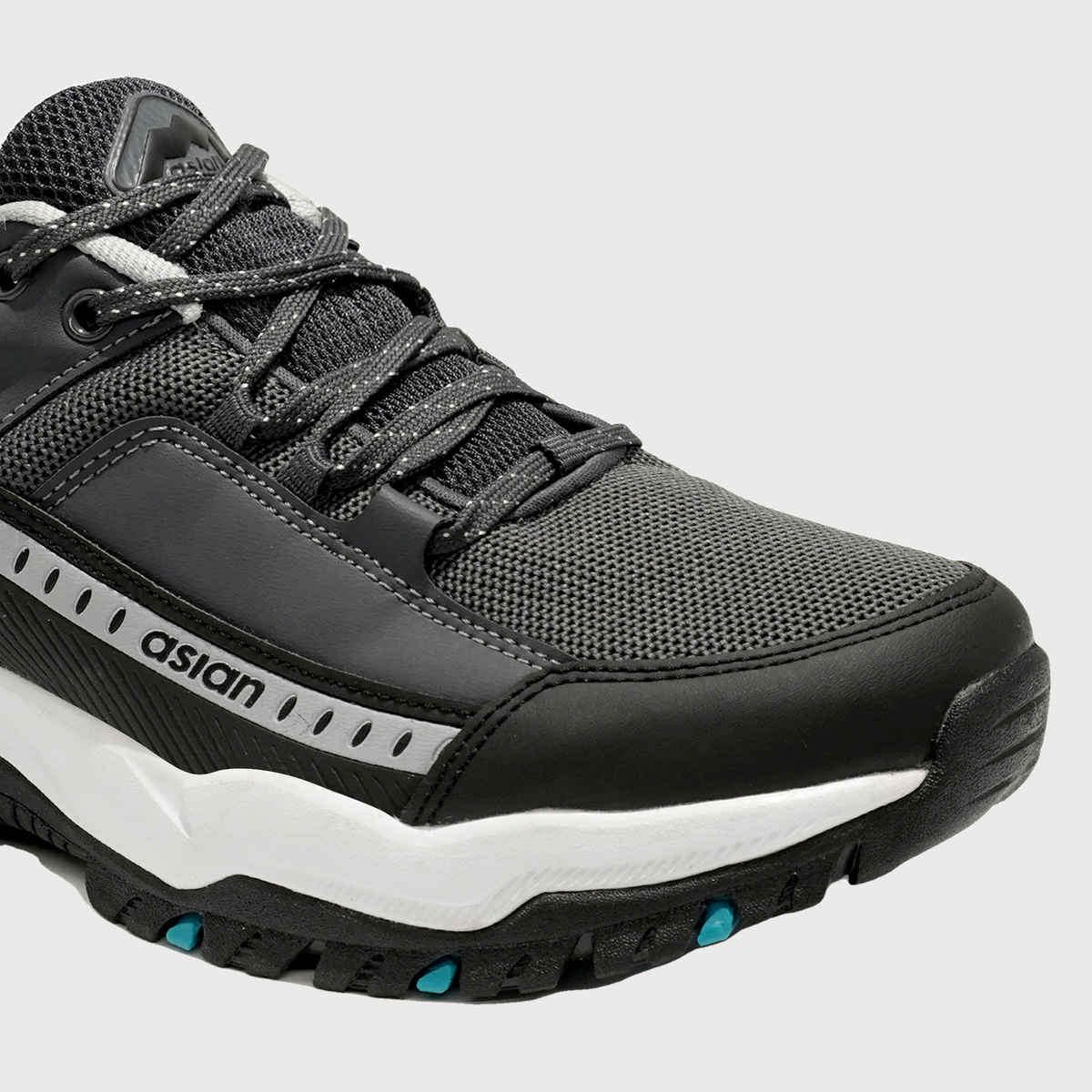 Asian Men s Everest-01 Dark Grey Trekking Shoes | UK-10