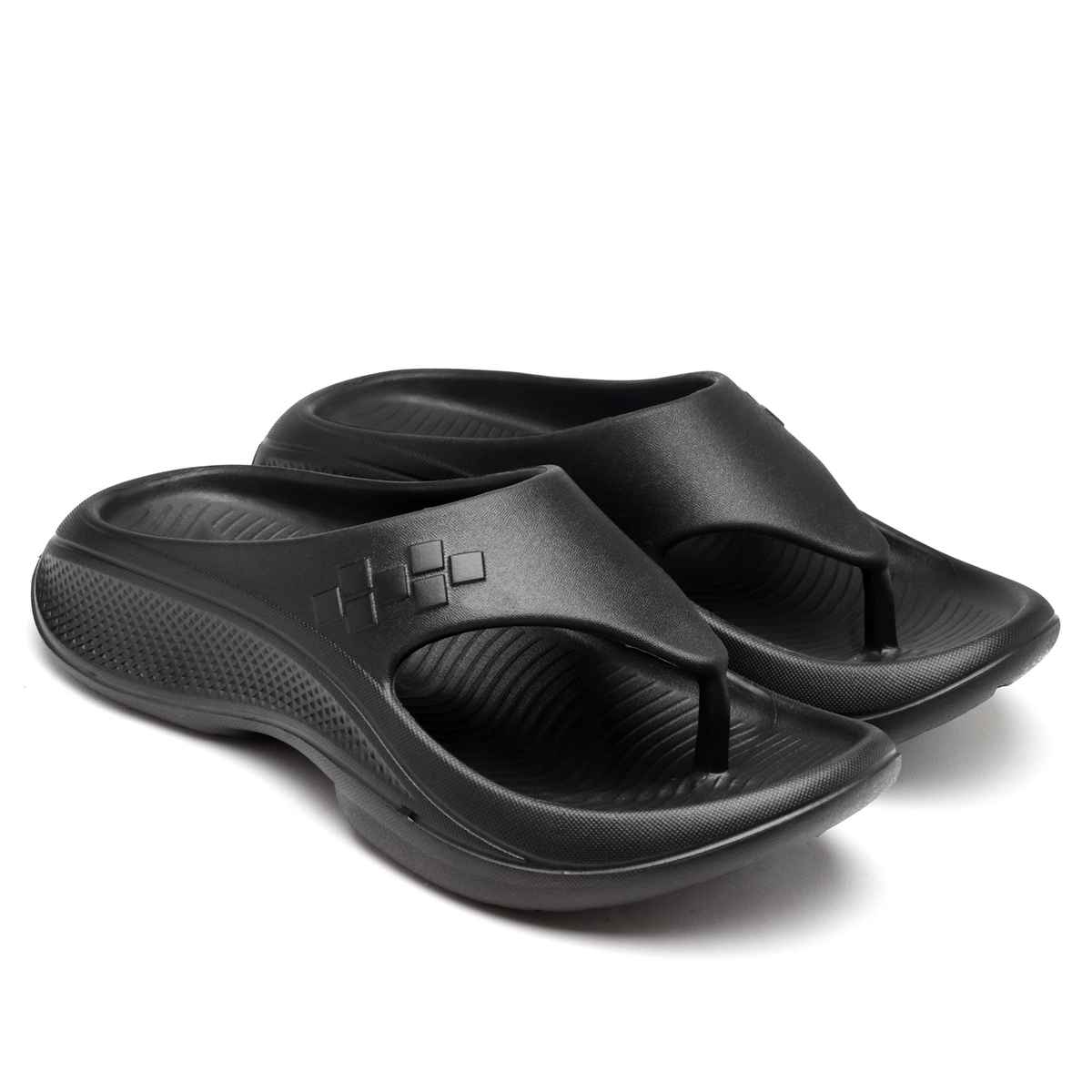 Asian Safari-01 Men Slippers Black (Size-9)