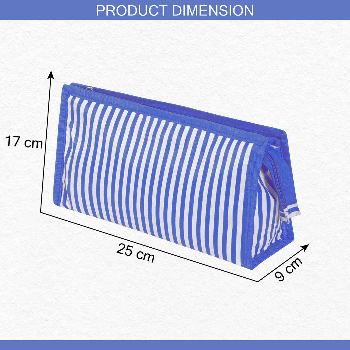 Kuber Industries PVC Toiletry Organizer | Waterproof Travel Cosmetic & Makeup Kit | Blue