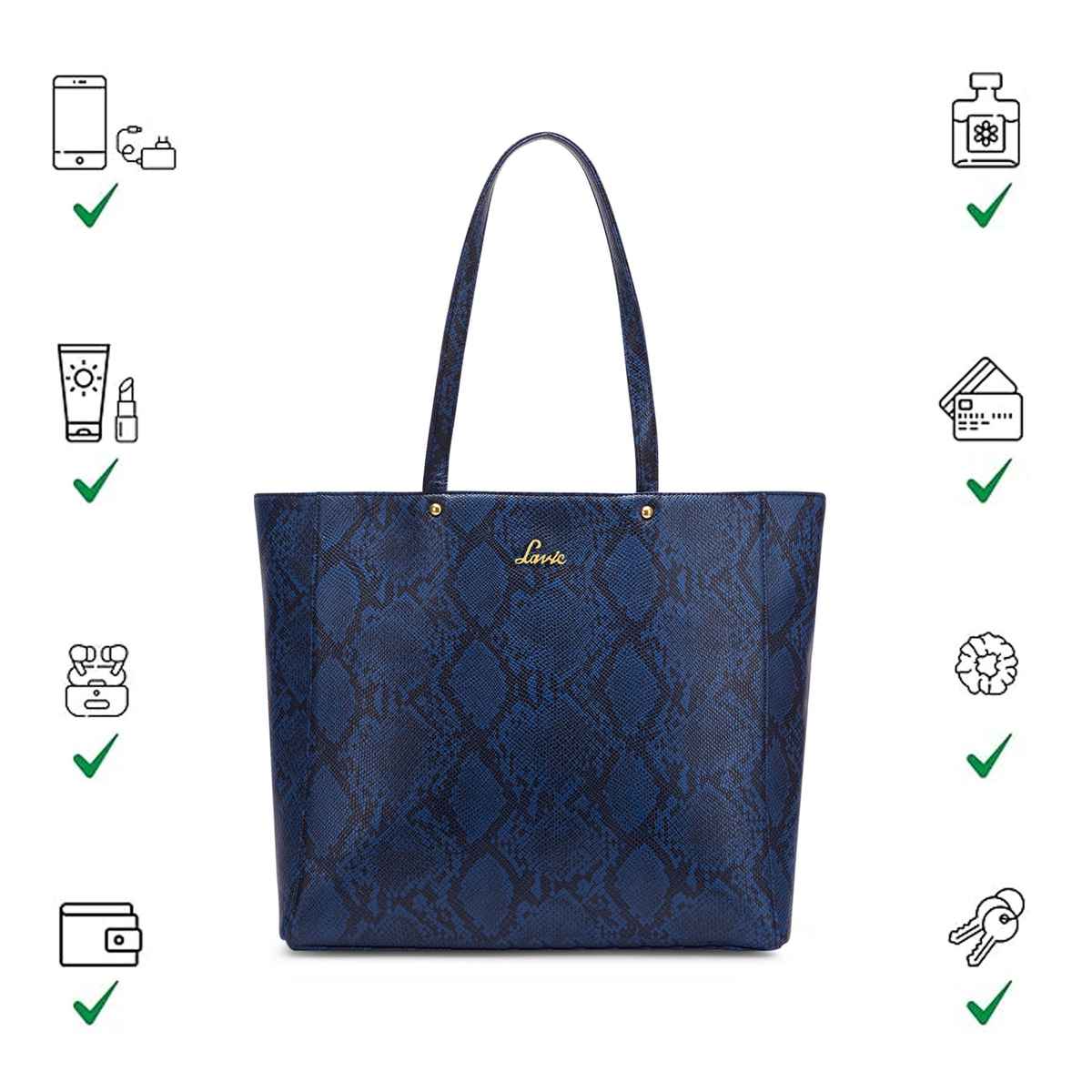 Lavie Women's Python Malgana Large Tote Handbag | Blue
