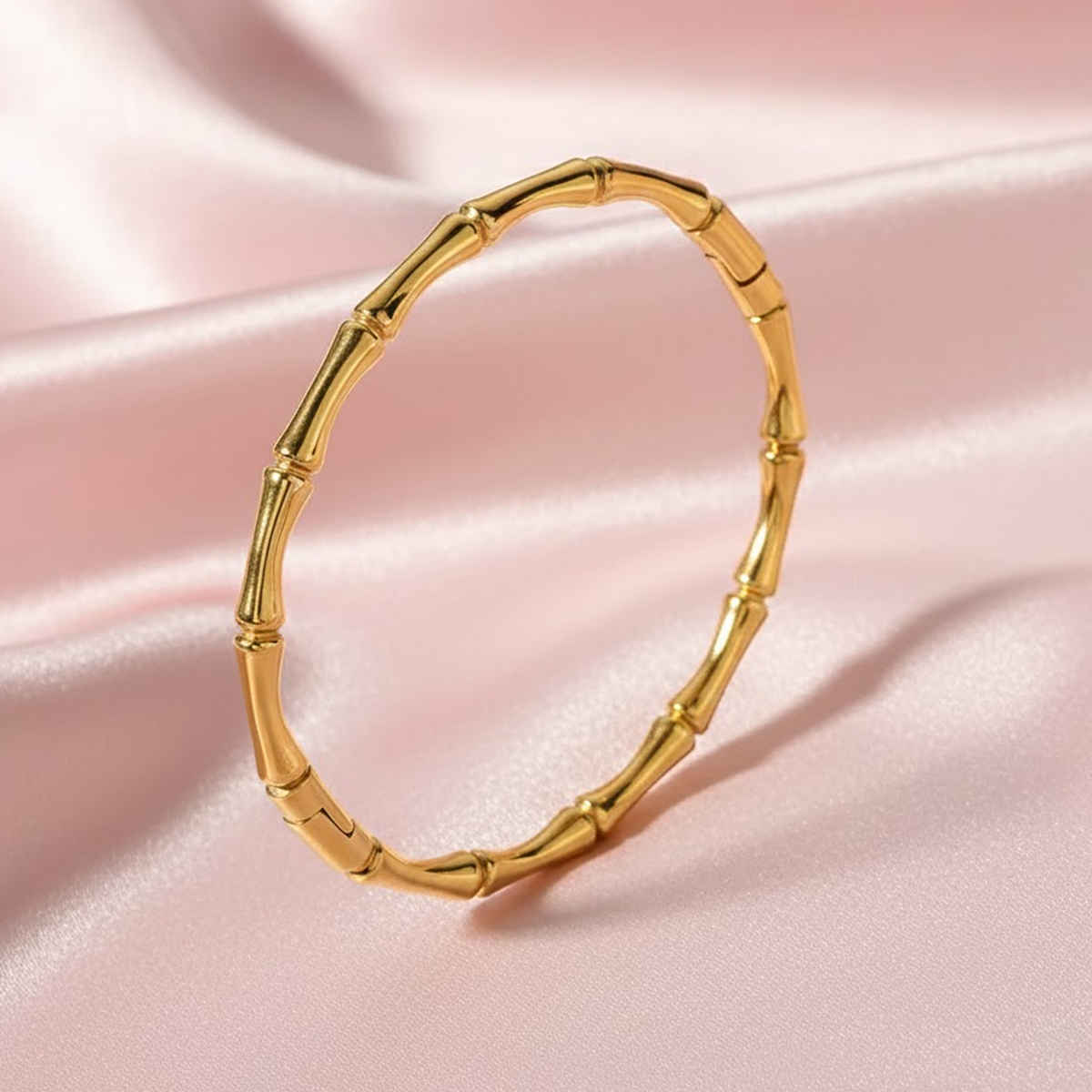 Beautynx Golden Bamboo Anti tarnish Bracelet | BNX-BR-0010 - Gold