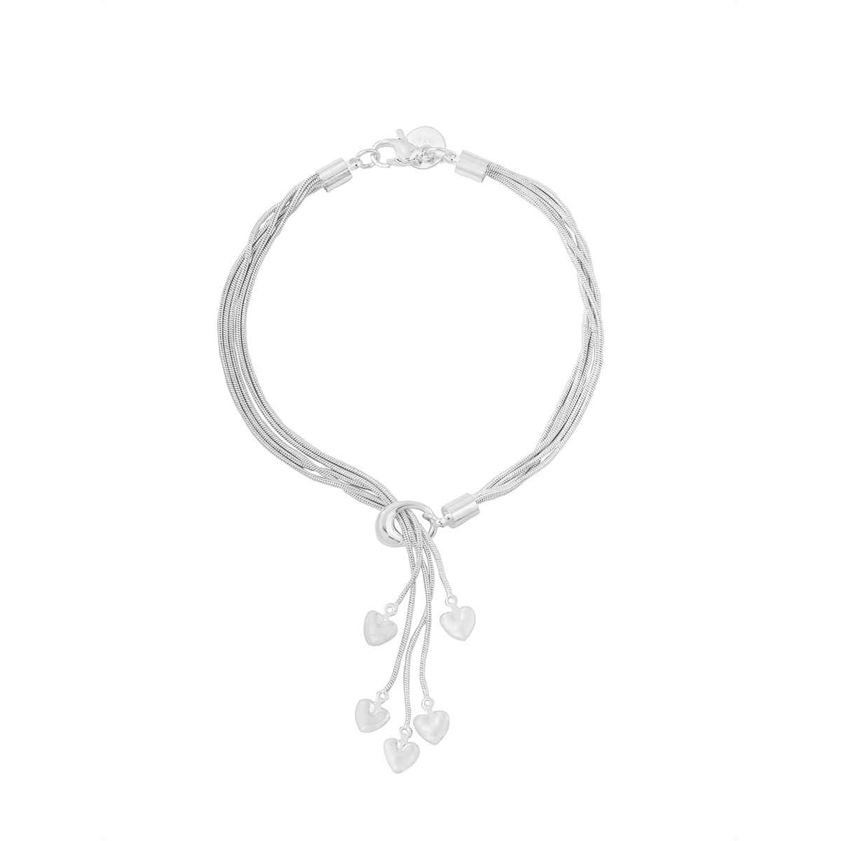 Yellow Chimes Women Silver-Toned Charm Bracelet