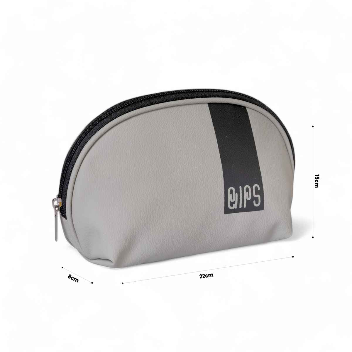 QIPS Unisex PU 6 L Travel Pouch | Light Grey