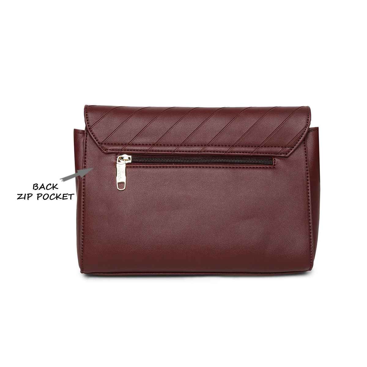 Lavie Women's Becca Polyester Sling Bag | Wine - S