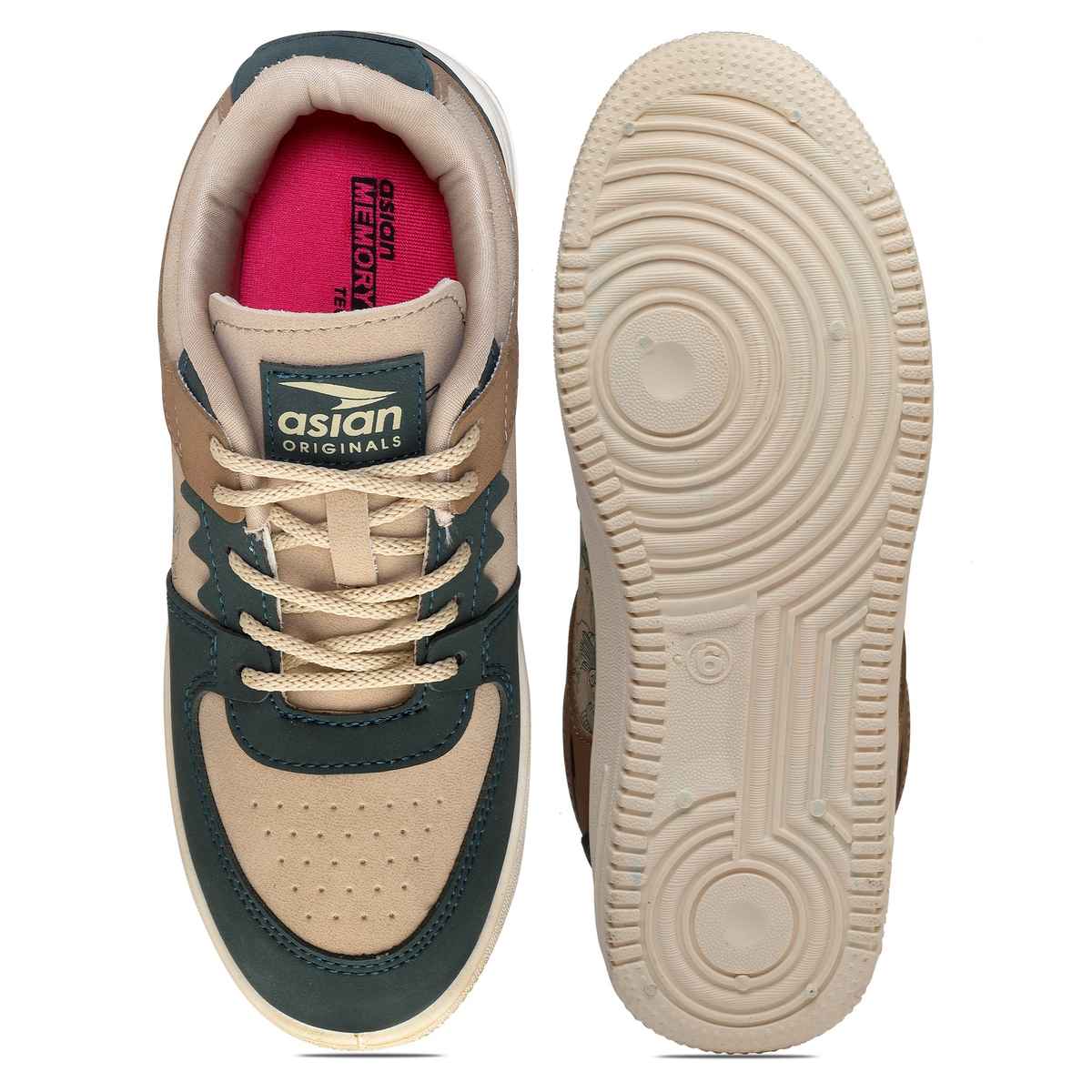 Asian Men's Thunder-07 Beige Sneakers | UK - 8