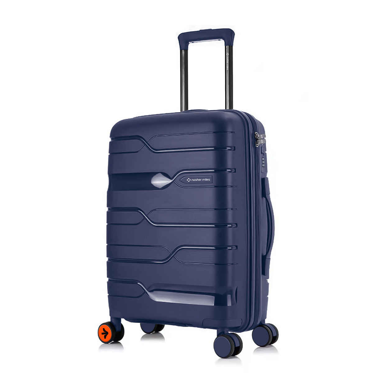 Nasher Miles Paris Check-In Hard Sided Polypropylene 24 Inch|65 cm Trolley Bag - Navy Blue