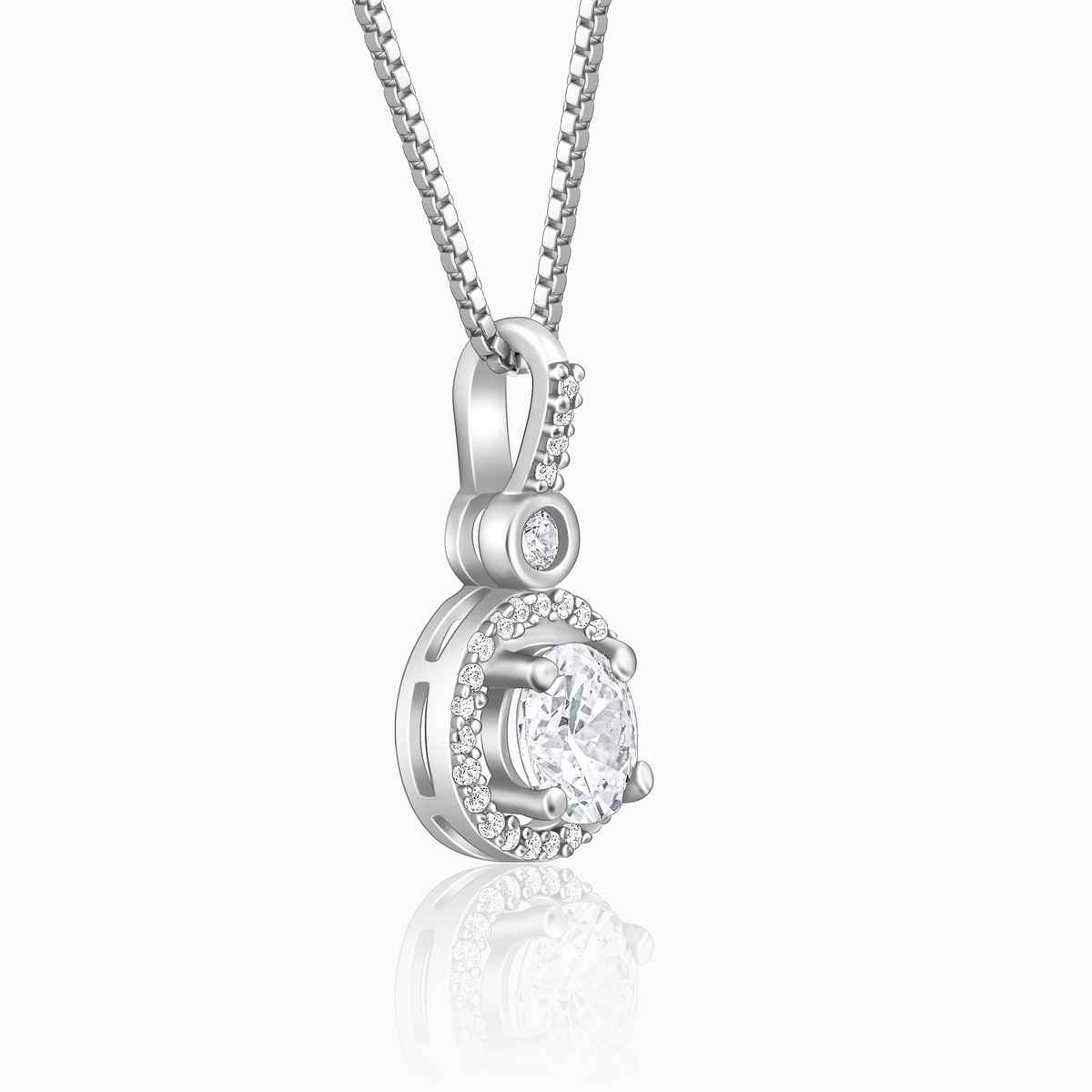 Giva Silver Drizzle Drop Pendant With Box Chain