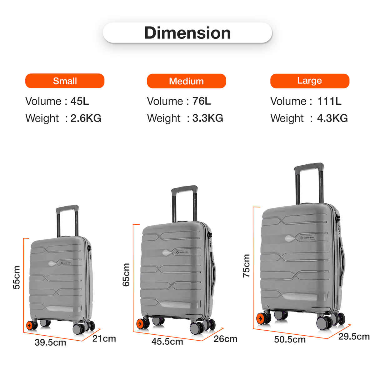 Nasher Miles Paris Cabin Hard Sided Polypropylene 20 Inch|55 cm Trolley Bag - Grey