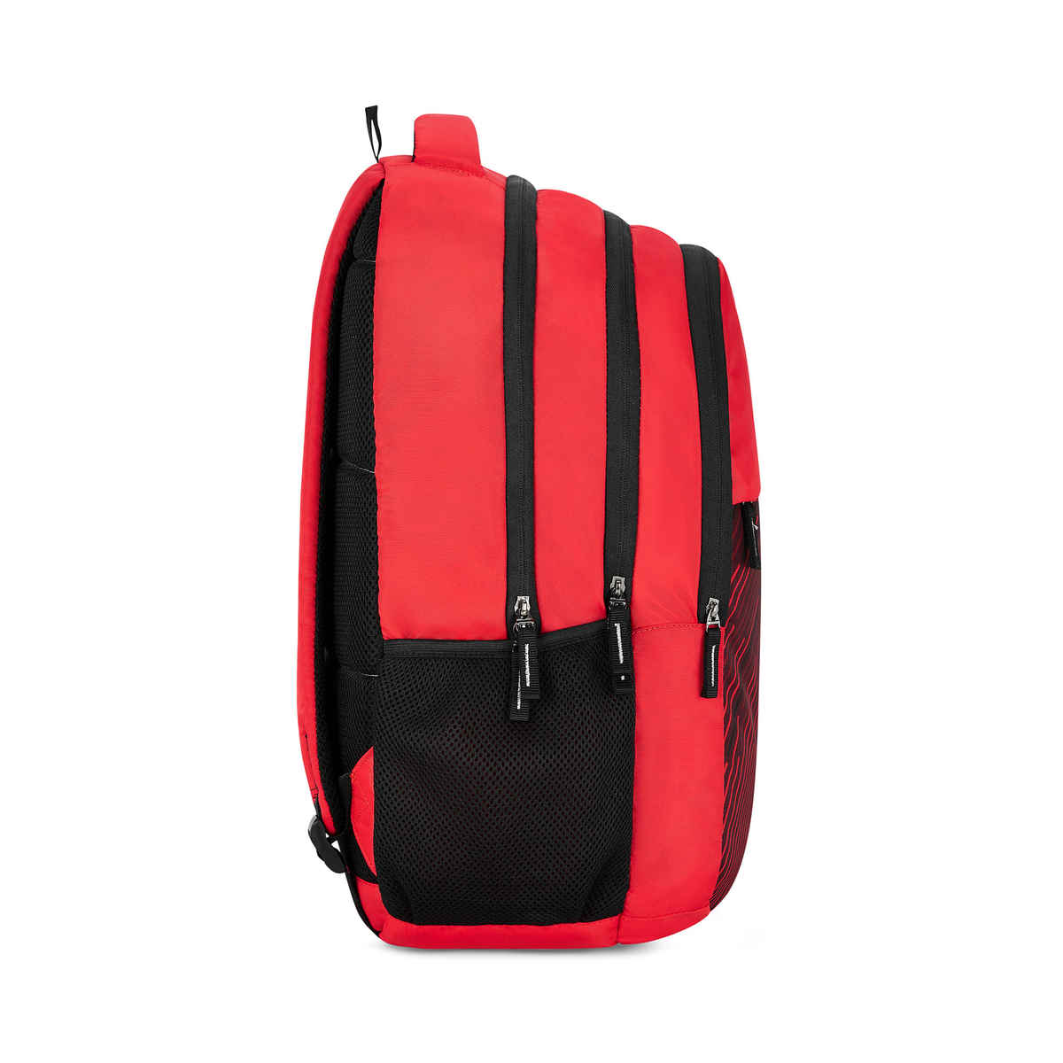 Nasher Miles Wave Backpack- Unisex- 3 Compartment Casual College Bag- Red- 45L