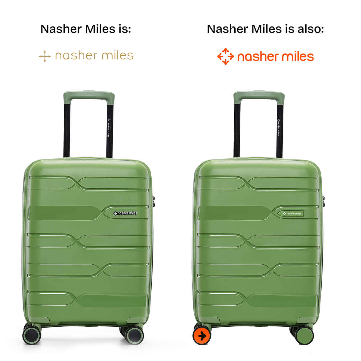 Nasher Miles Paris Cabin Hard Sided Polypropylene 20 Inch|55 cm Trolley Bag - Avacado Green