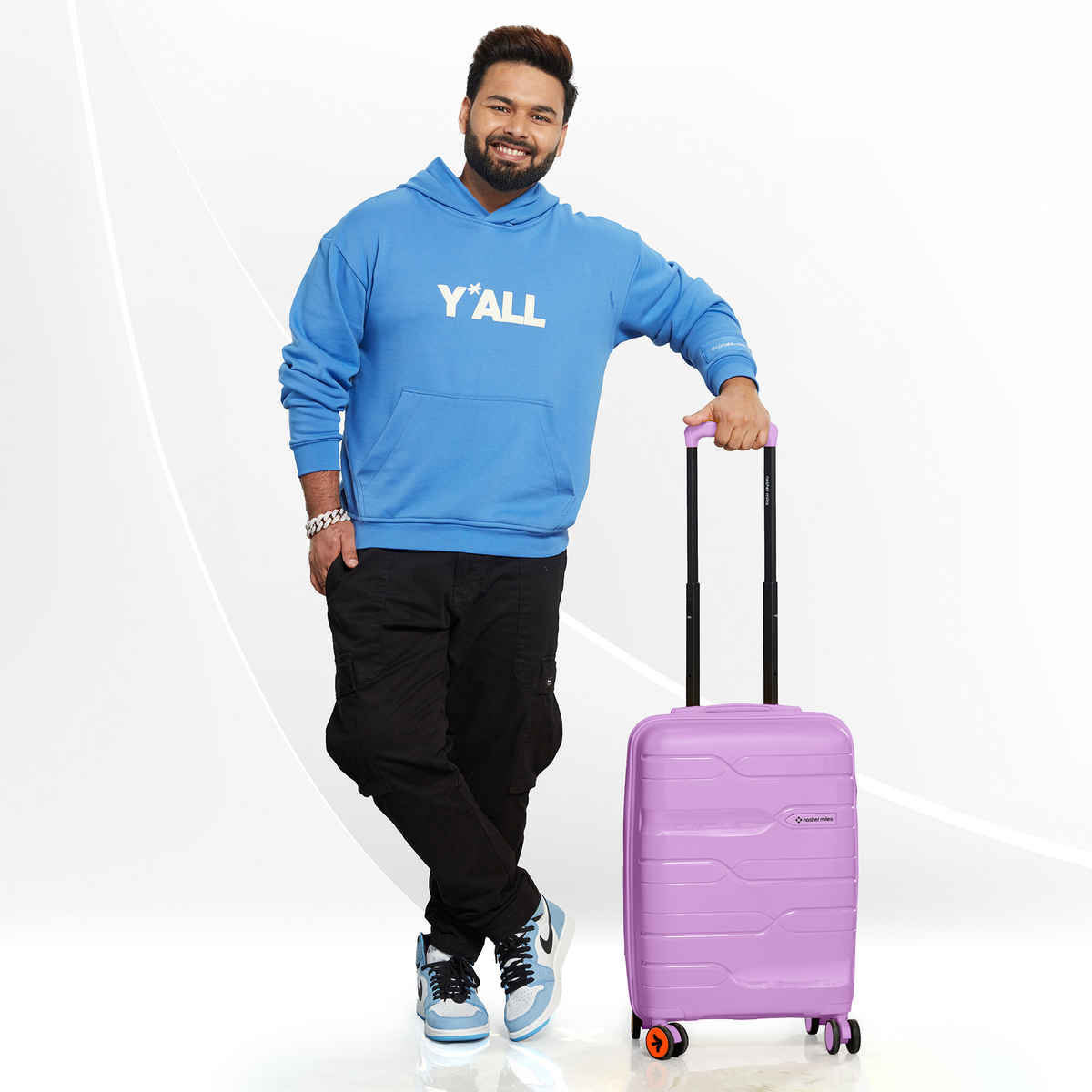 Nasher Miles Paris Cabin Hard-Sided Polypropylene Luggage 20 Inch (55 cm) Trolley Bag - Purple