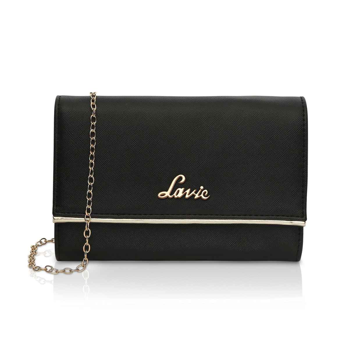 Lavie Women's Ava Foldover Clutch | Ladies Purse | Black