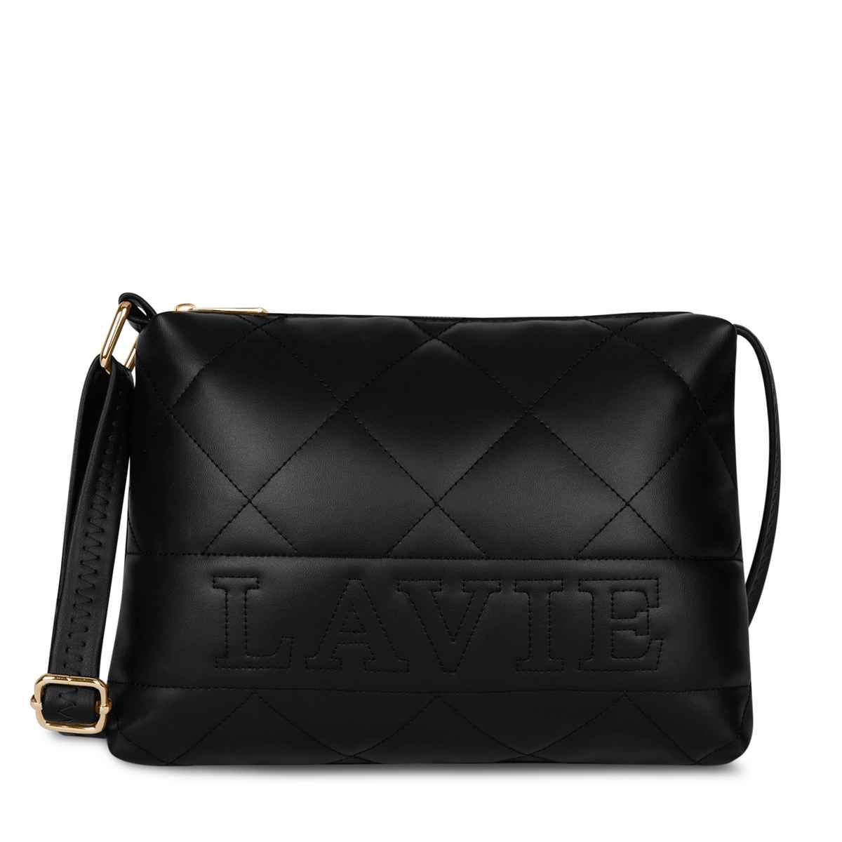 Lavie Women's Quilt Jill Top Zip Sling Bag | Black