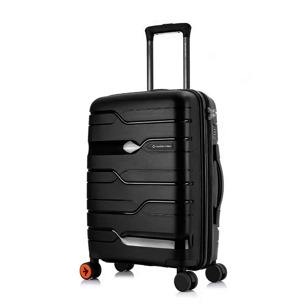 Nasher Miles Paris Check-In Hard-Sided Polypropylene Luggage 24 Inch-65 cm Trolley Bag - Black