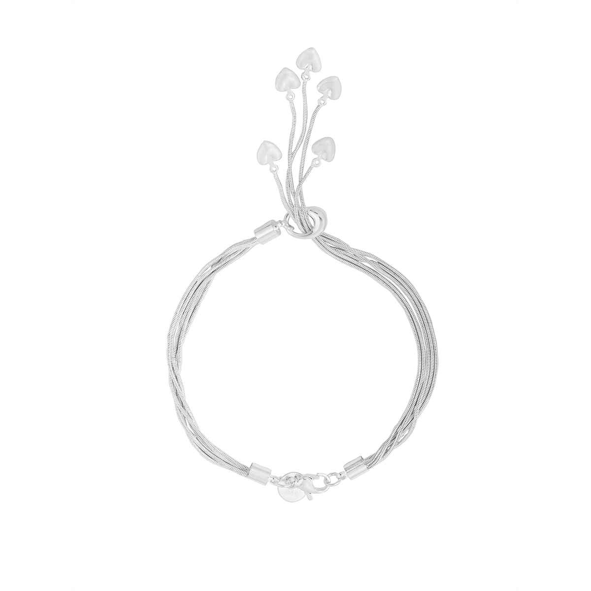 Yellow Chimes Women Silver-Toned Charm Bracelet