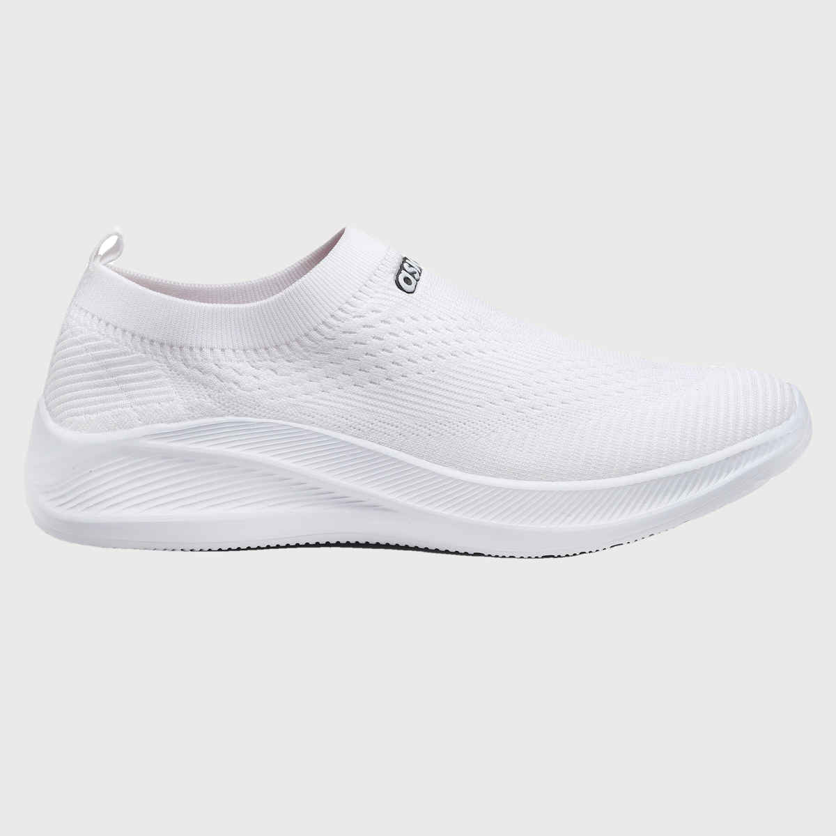 Asian Men s Wind-04 White Laceless Shoes | UK-7