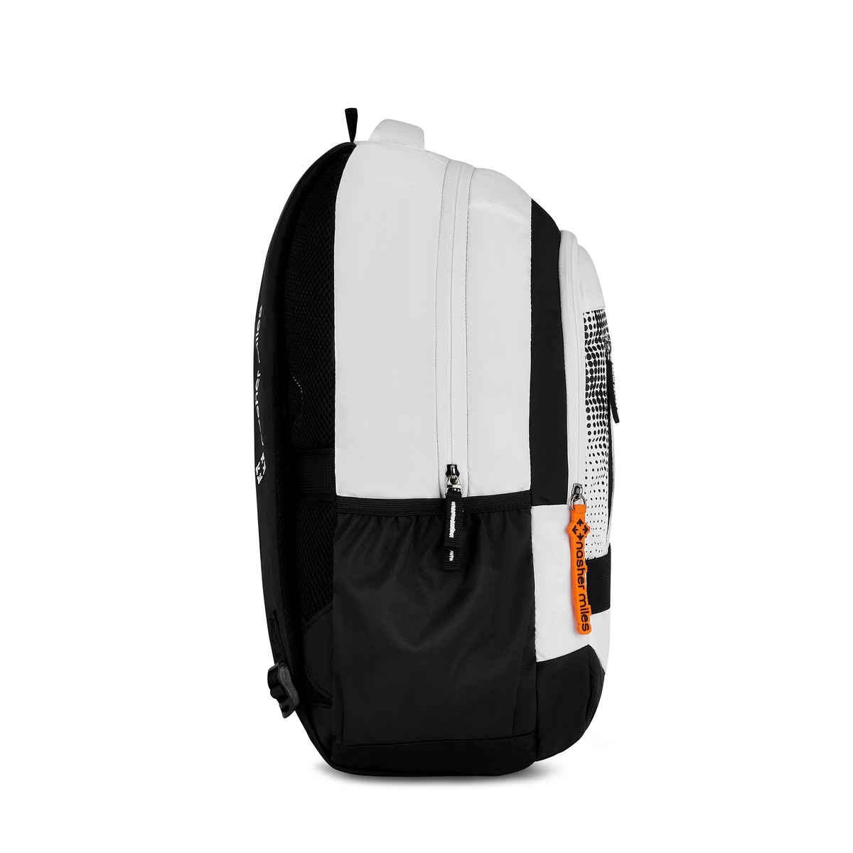 Nasher Miles Technology Polyester Laptop Backpack with Raincover & Front Organiser | White - 31 L
