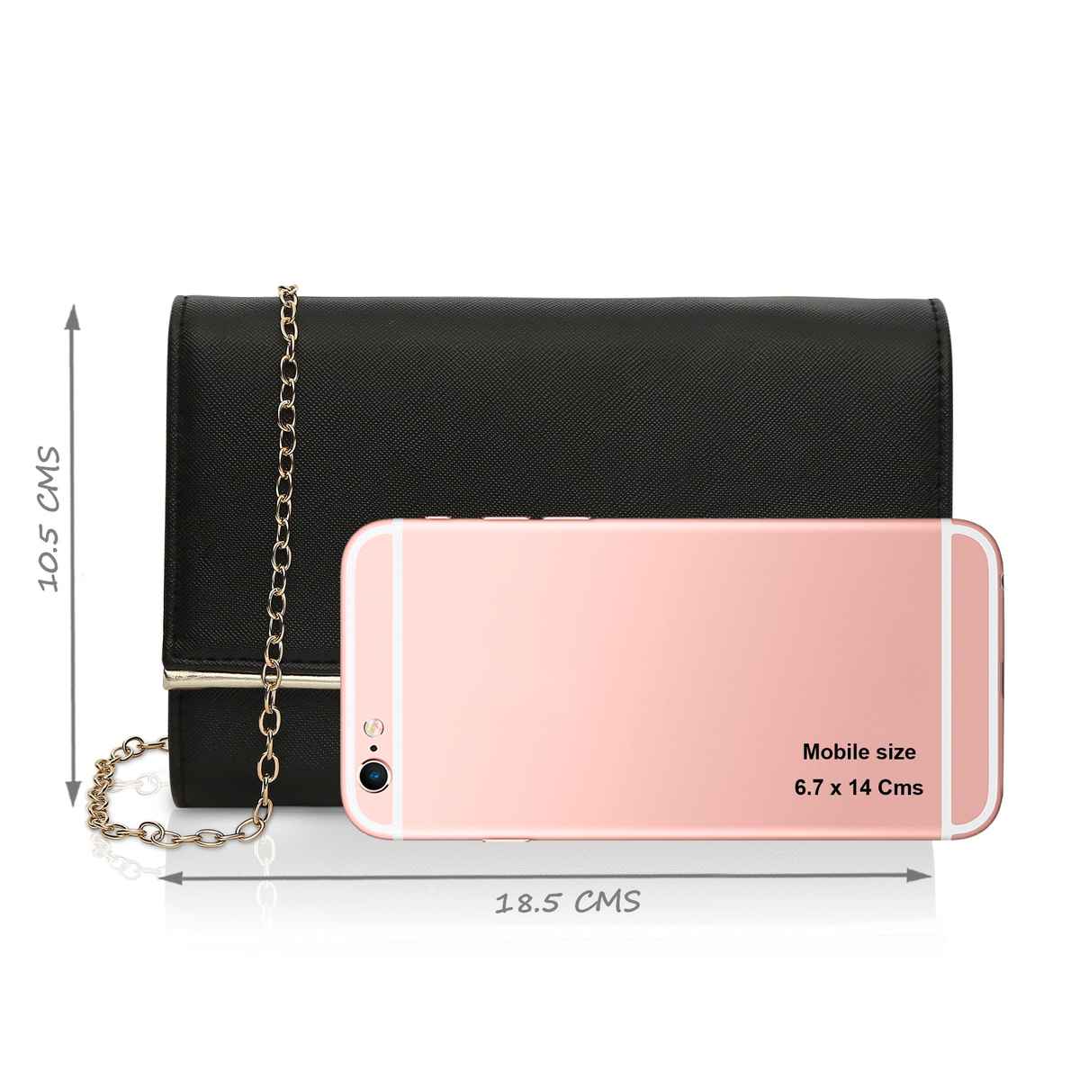 Lavie Women's Ava Foldover Clutch | Ladies Purse | Black