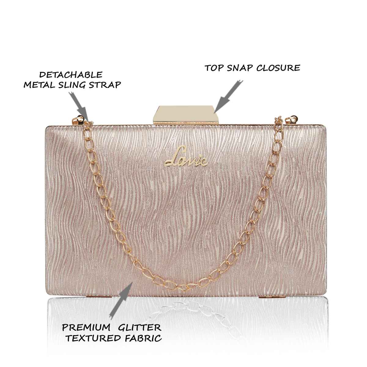 Lavie Women's Glitz Framed Clutch | Gold