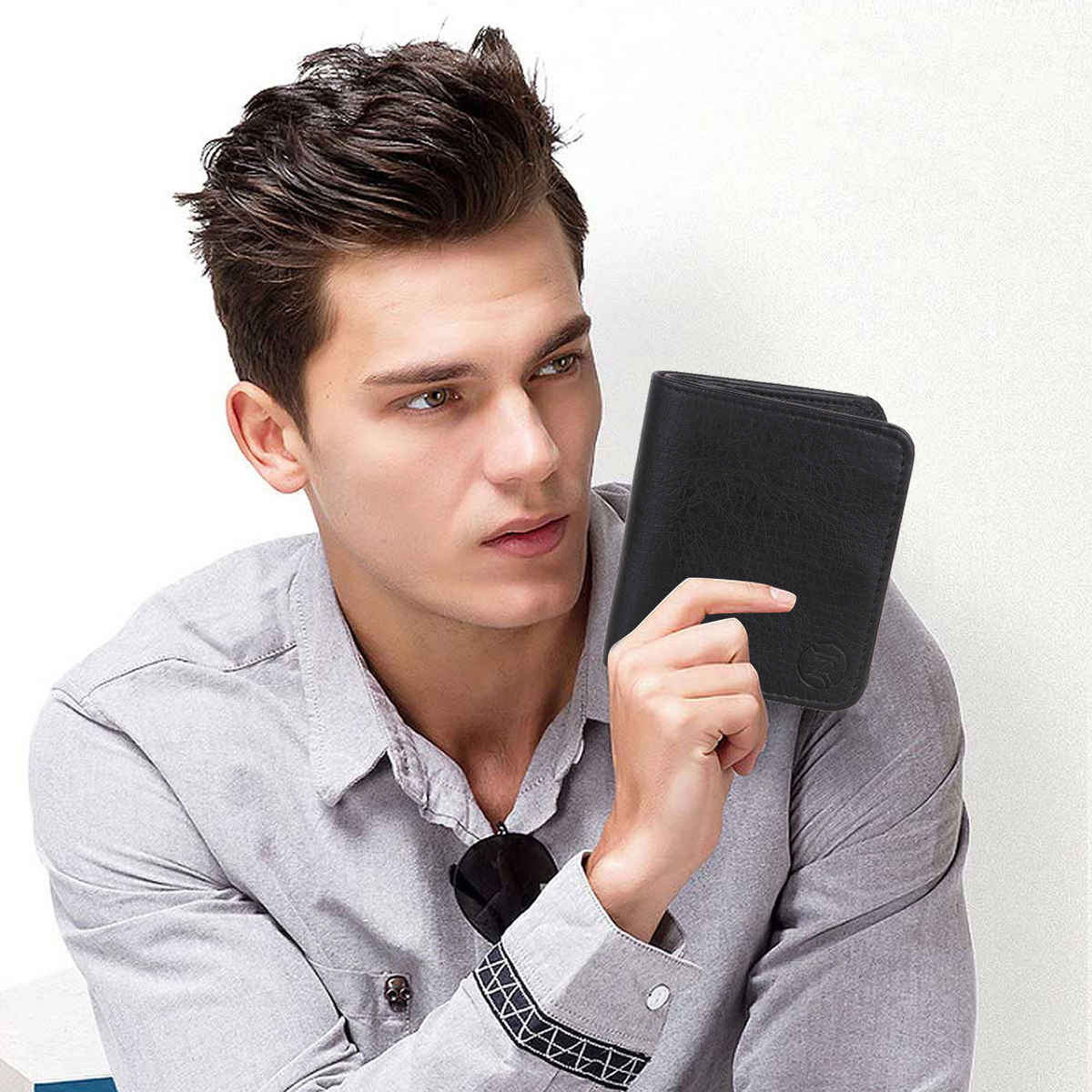 ZORO Men's Vegab Leather Belt & Wallet Combo Fits up to 40 Waist