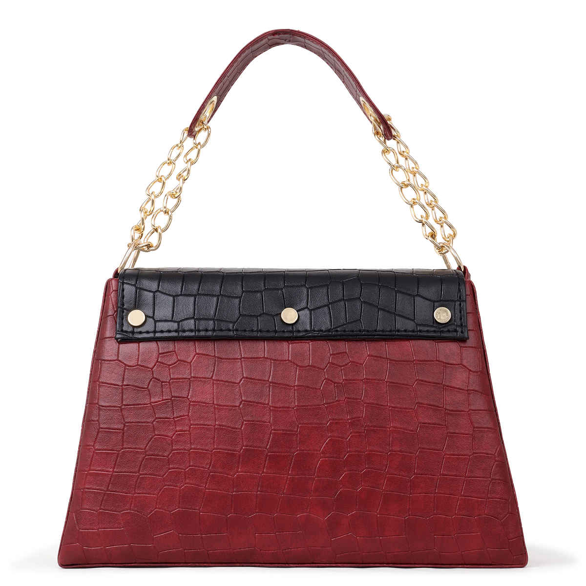 Legal Bribe Stylish Crock Sling Bag | Maroon/Black | LB2054