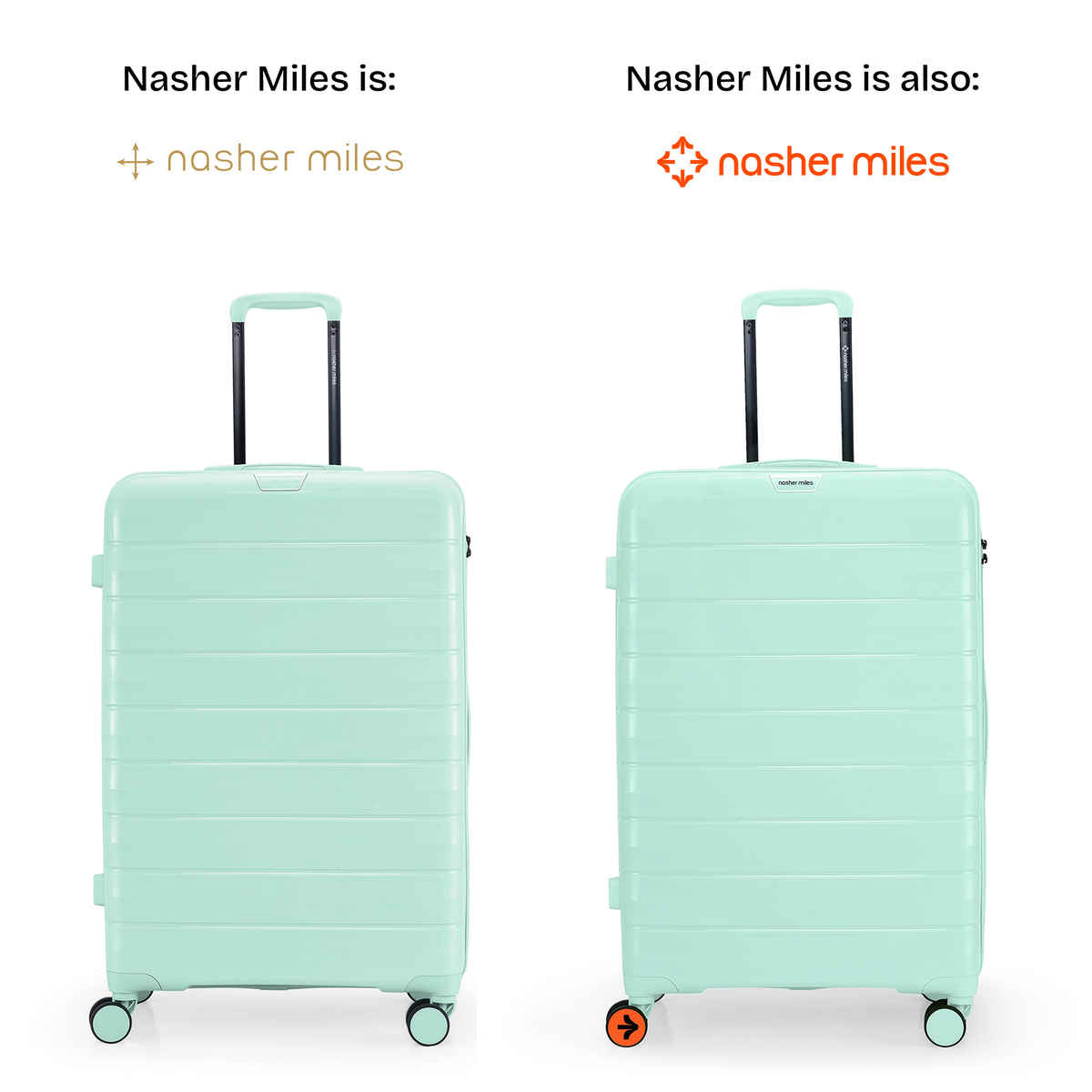 Nasher Miles Vienna Check-In Hard Sided Polypropylene- 28 Inch - 75 cm Trolley Bag- Cool Mint