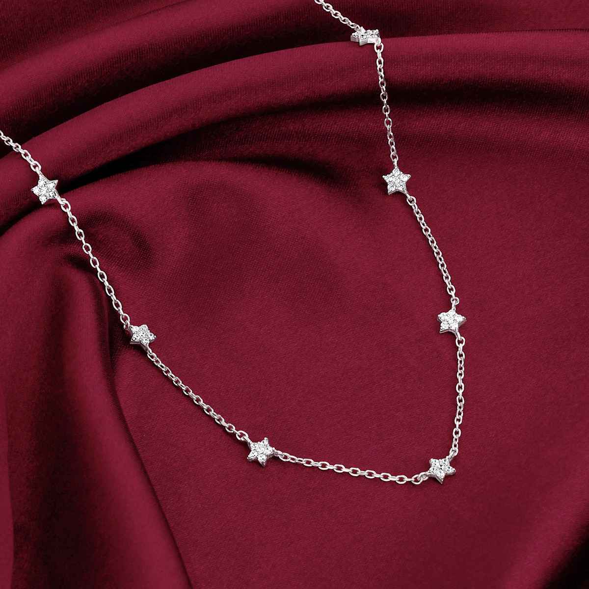 Giva Silver Star Constellation Necklace