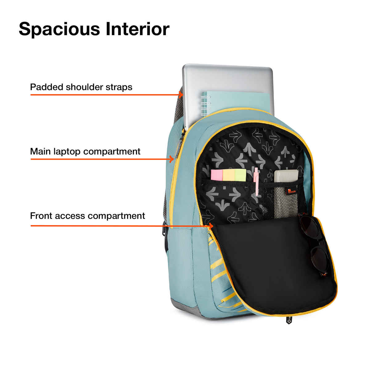 Nasher Miles Backpack for Unisex | Laptop Backpack | Casual Geography | Green - 31L