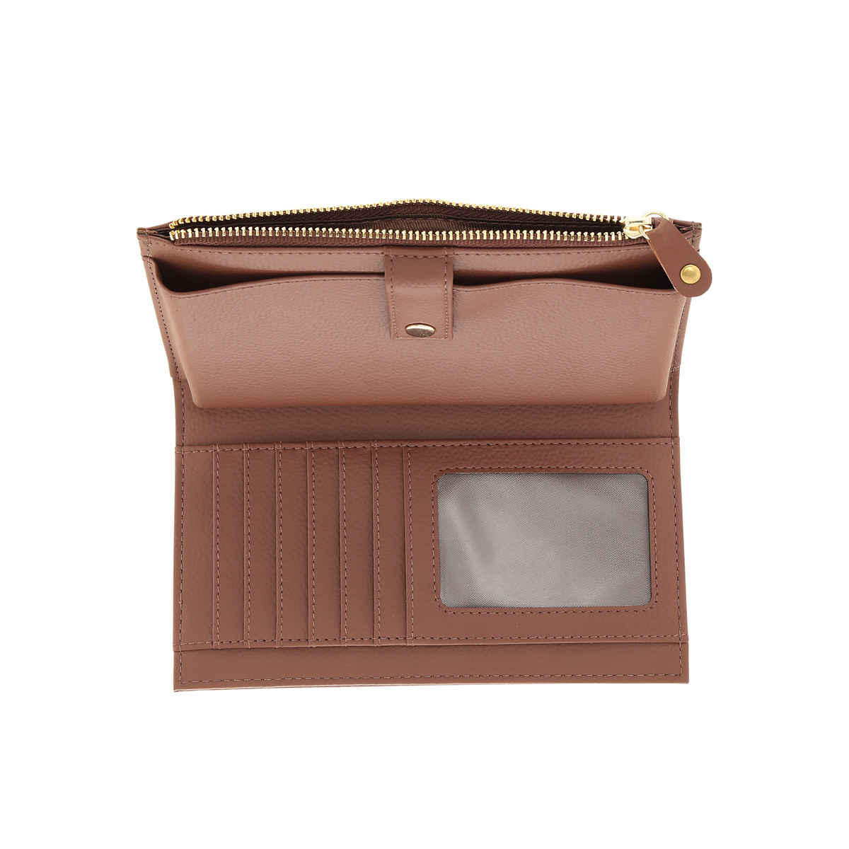 Fastrack Women's Solid Two Fold Wallet | Brown