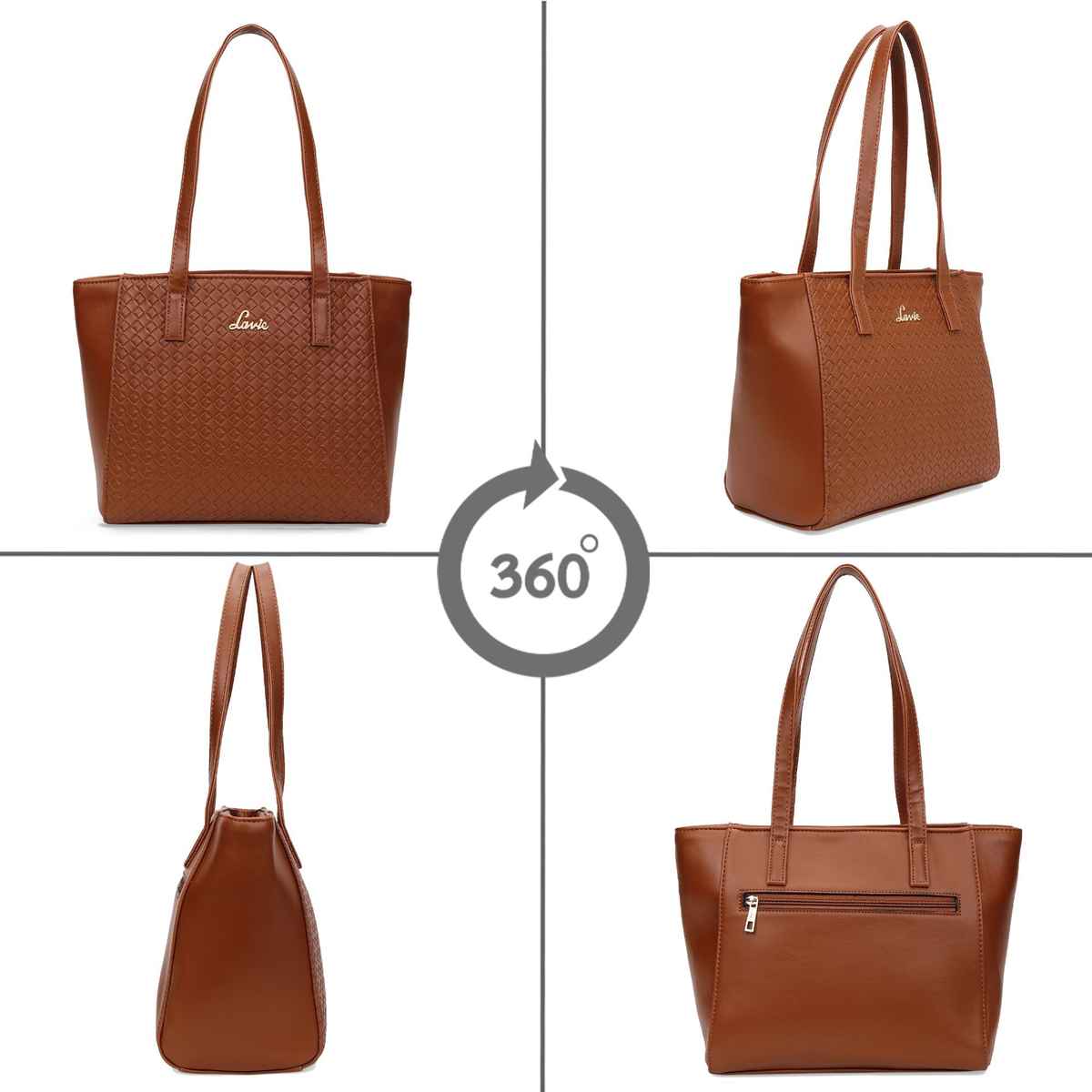 Lavie Women's Bottega Betty Tote Handbag | Tote Bag For Work | Ladies purse | Shoulder Bag | Tan