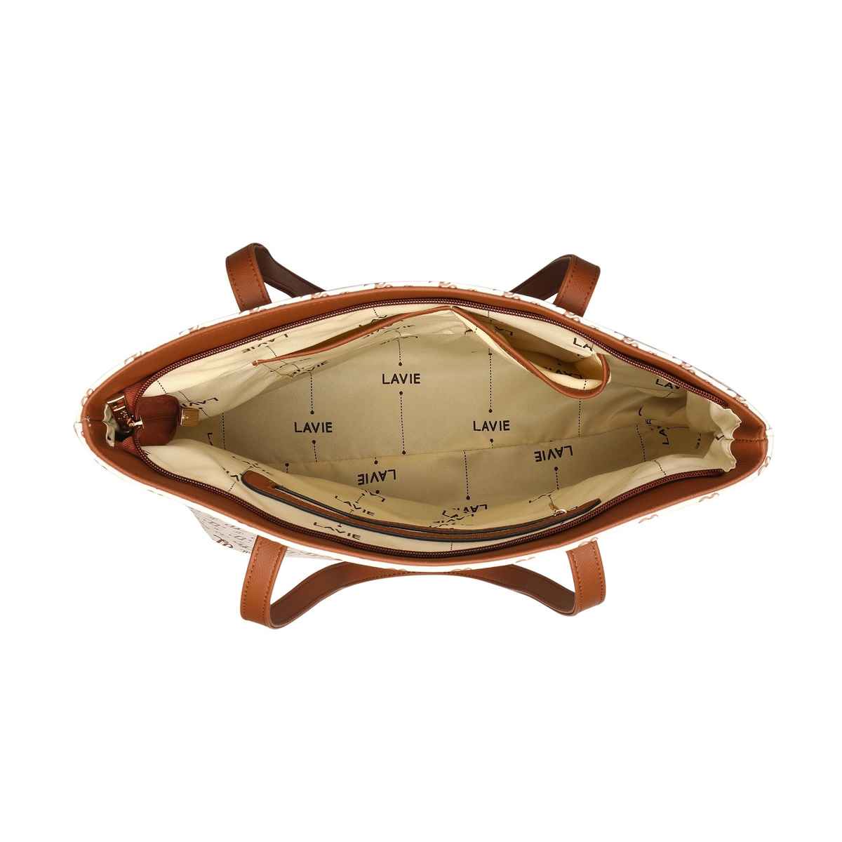 Lavie Women's Palmer Monogram Ll Tote Handbag | Ladies Purse | Shoulder Bag | Large | Off White