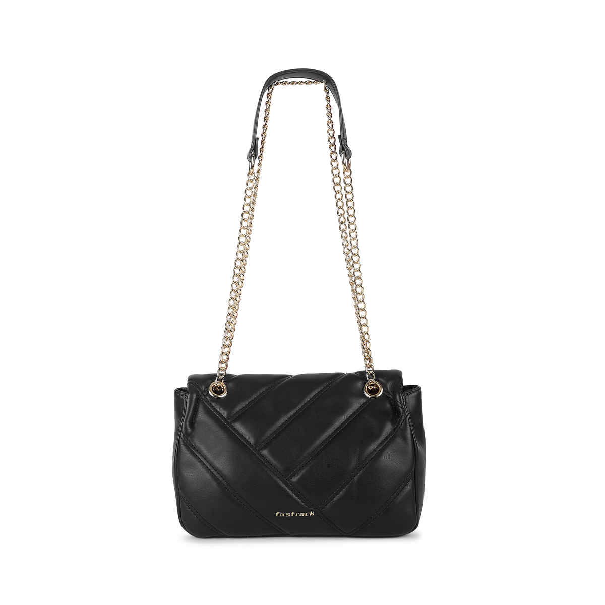 Fastrack Bags Casual Sling Bag with Magnetic Closure in Black