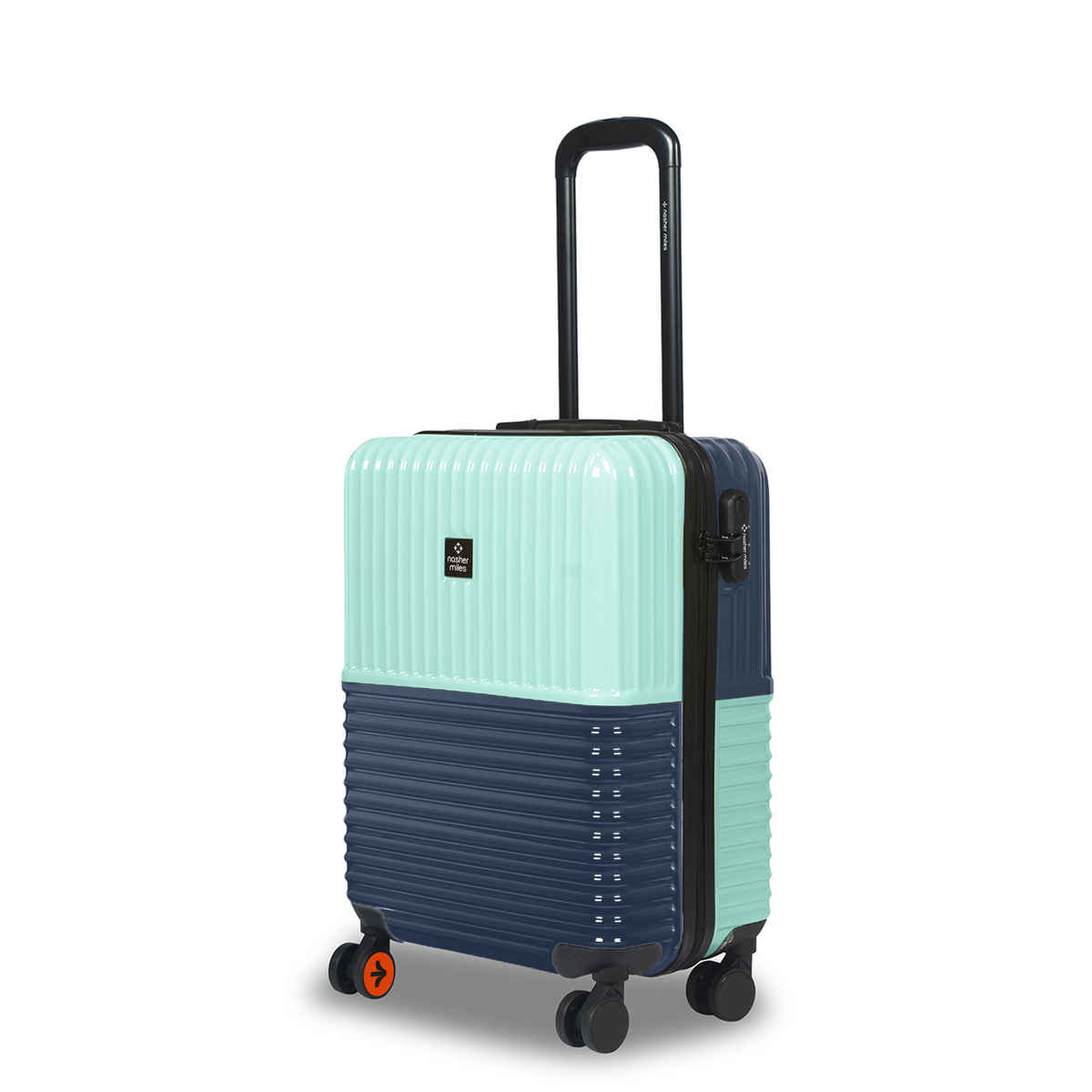 Nasher Miles Unisex Polycarbonate 47 L Hardside Luggage | Dark Blue and Teal - S