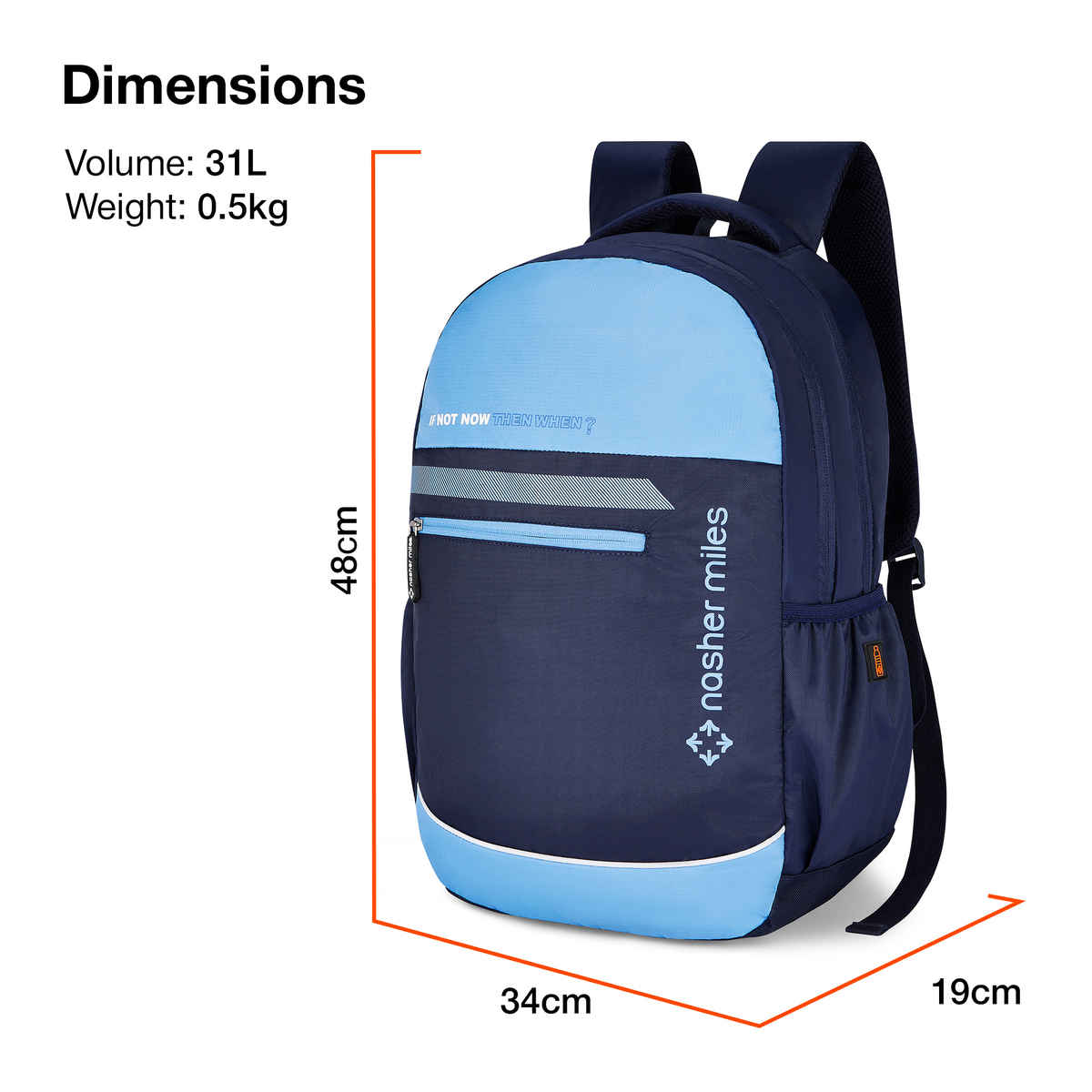 Nasher Miles Backpack for Unisex | Laptop Backpack | Casual History | Navy Blue - 31L