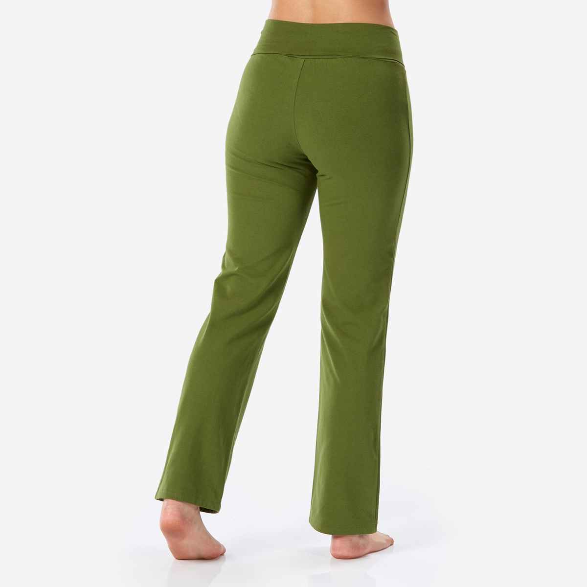 Decathlon | Kimjally WoMen's Cotton Comfort Fit Yoga Pants | Green - M