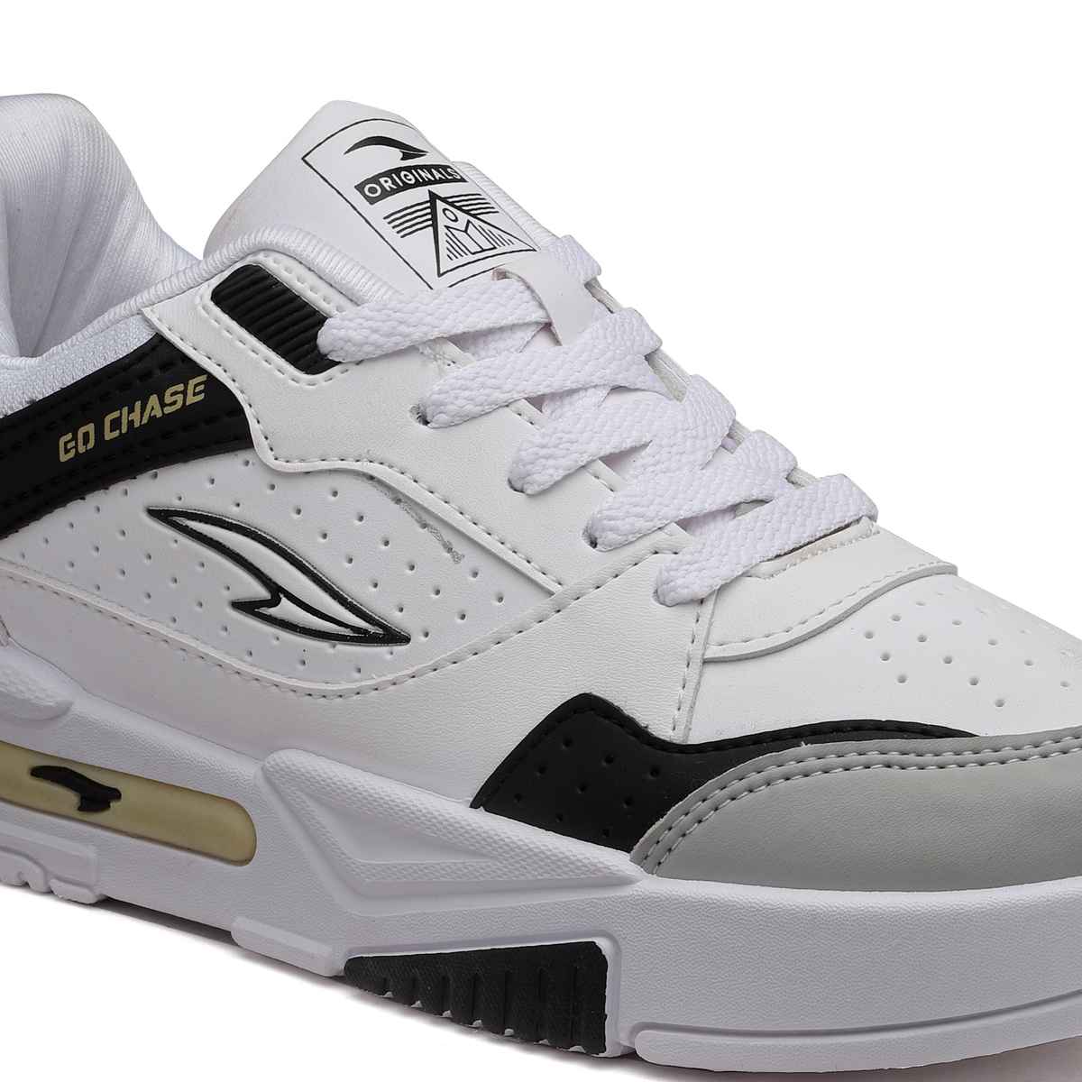 Asian Men s Mexico-01 White Black Grey Sneakers | UK-8