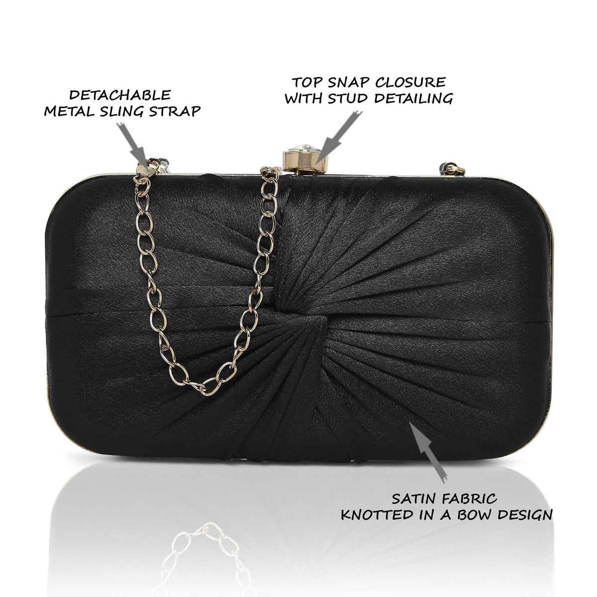 Lavie Women's Cheer Framed Clutch | Ladies Purse | Black