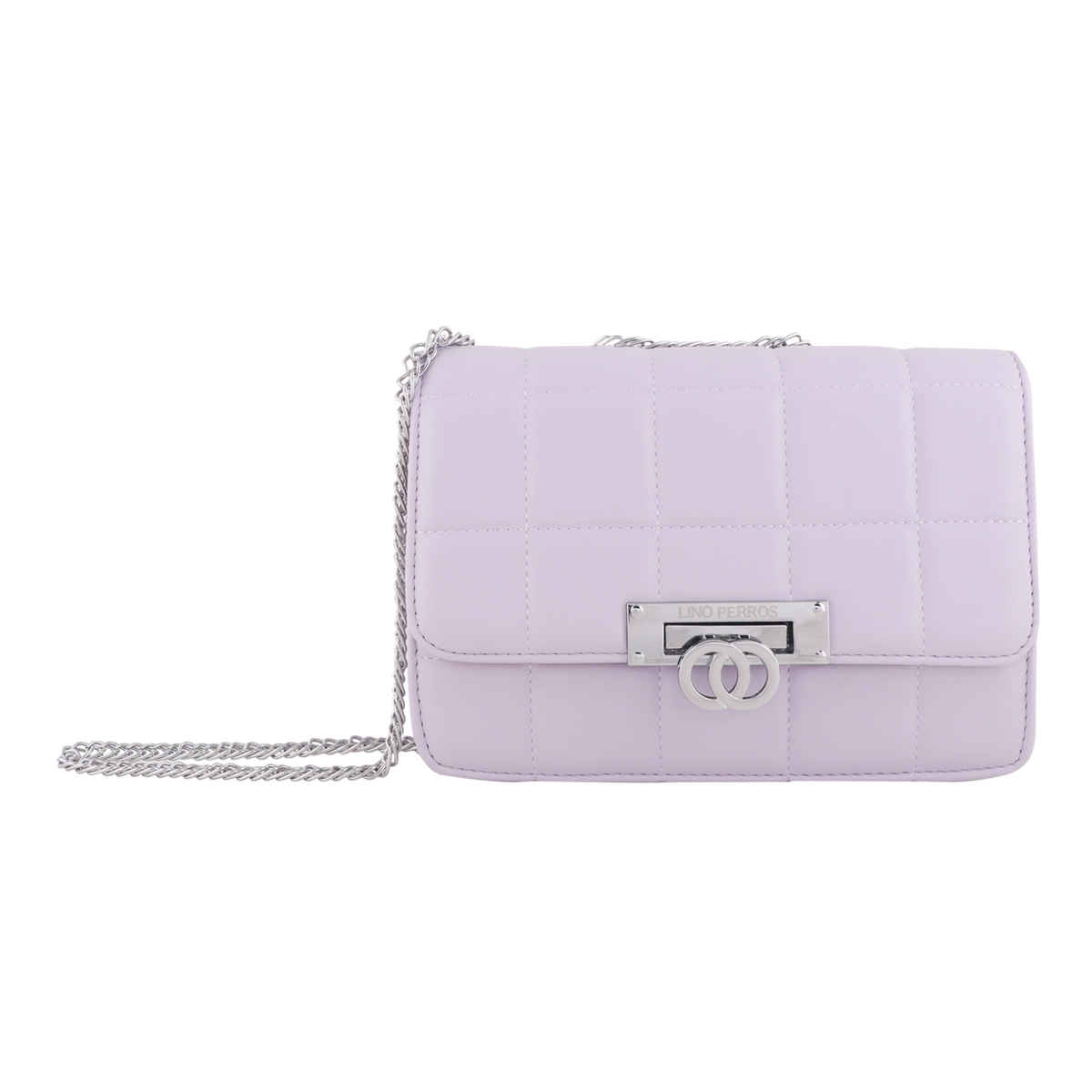 Lino Perros Lavender Shoulder Bag(1pc) & Accessorize London Women Heart Vine Rings Set Of Three Silver - L(3pc) Combo