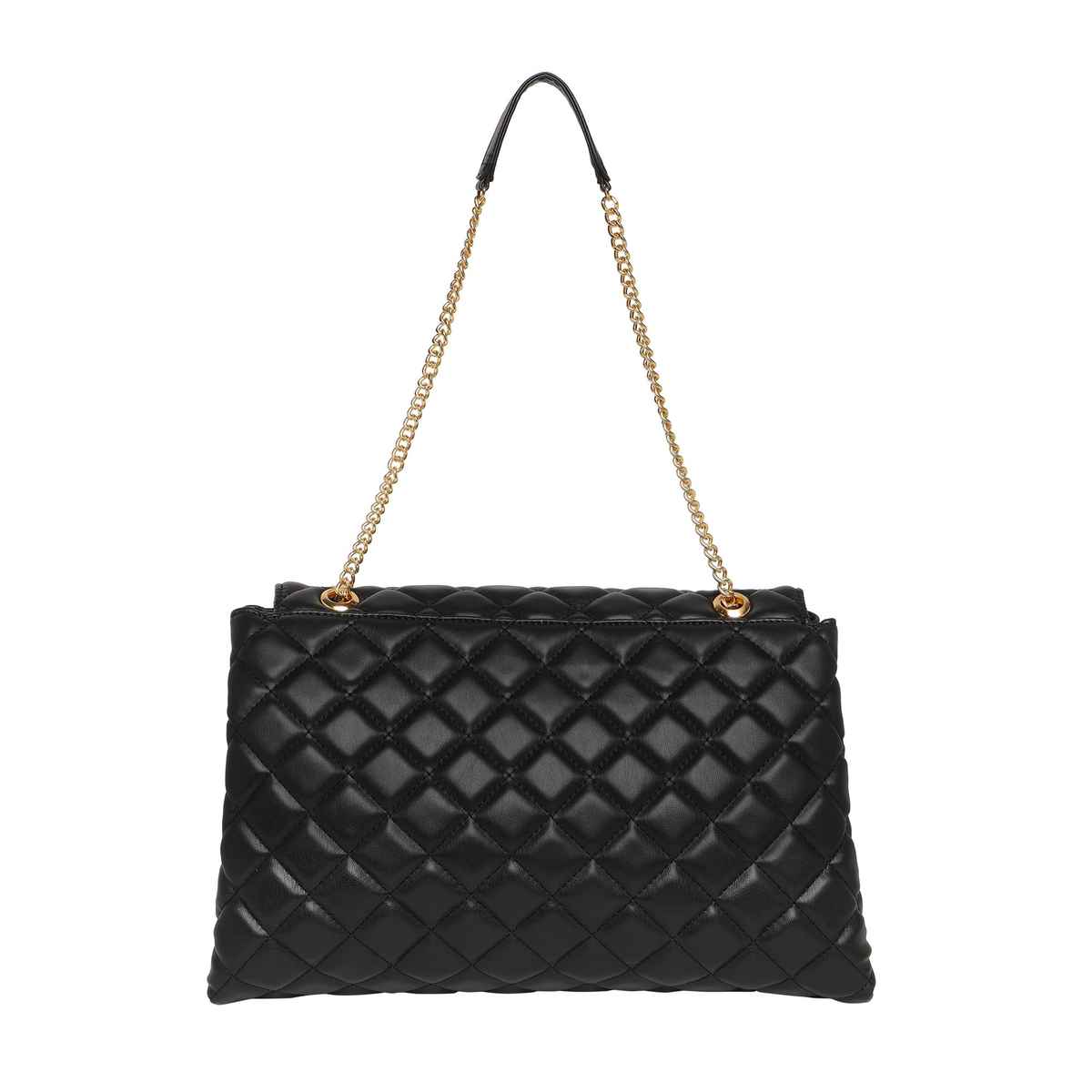 Lavie Women's Quilt Eden Flap Satchel Handbag | Ladies purse | Shoulder Bag | Black