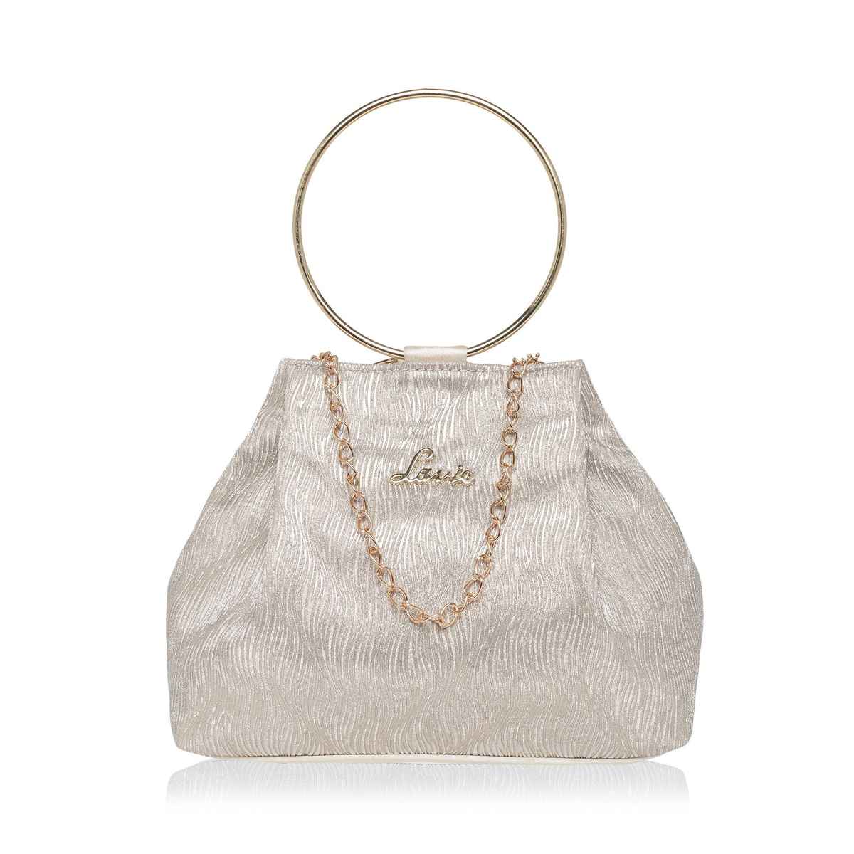 Lavie Women's Alya Structured Potli Bags | Pouches for Festive Seasons & Wedding | Gold