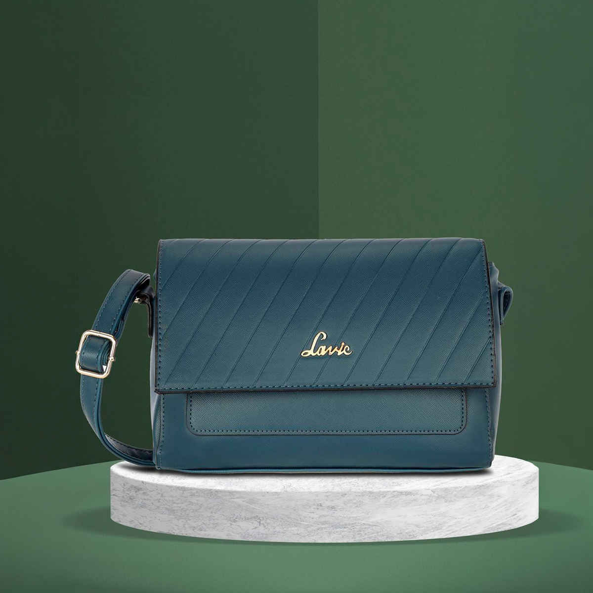 Lavie Women's Becca Polyester Sling Bag | Small | Dark Green