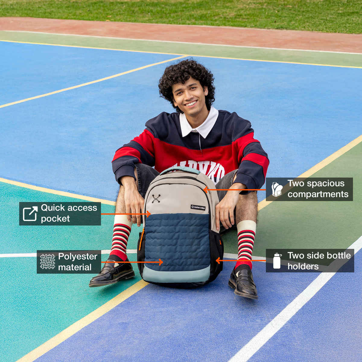 Nasher Miles Backpack for Unisex | Laptop Backpack | Casual Coding | Grey Green - 31L