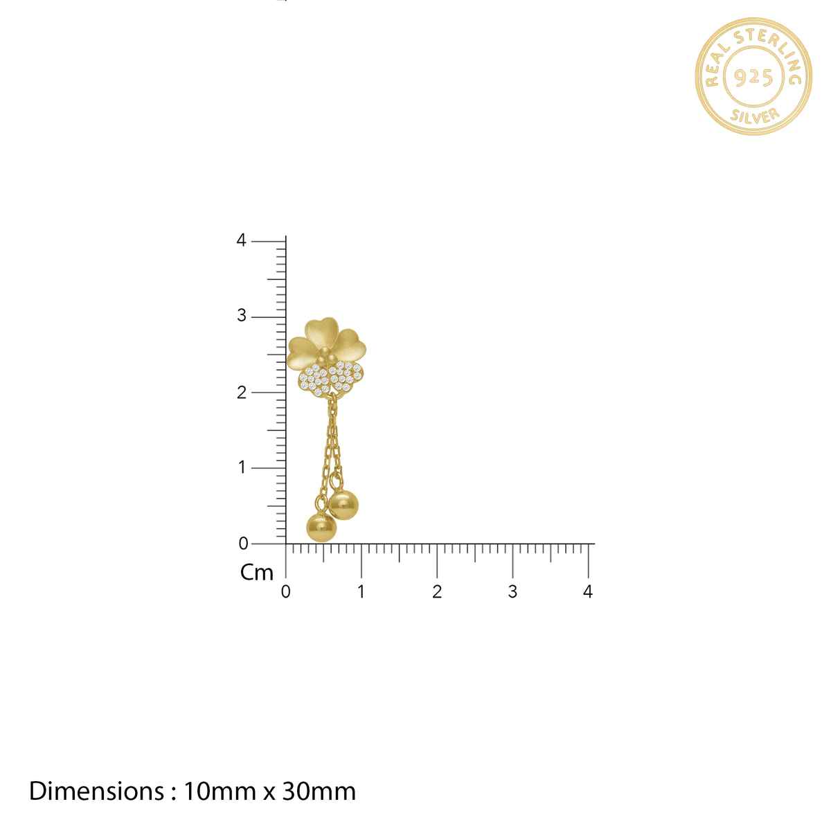 Giva Golden Clover Dangle Earrings