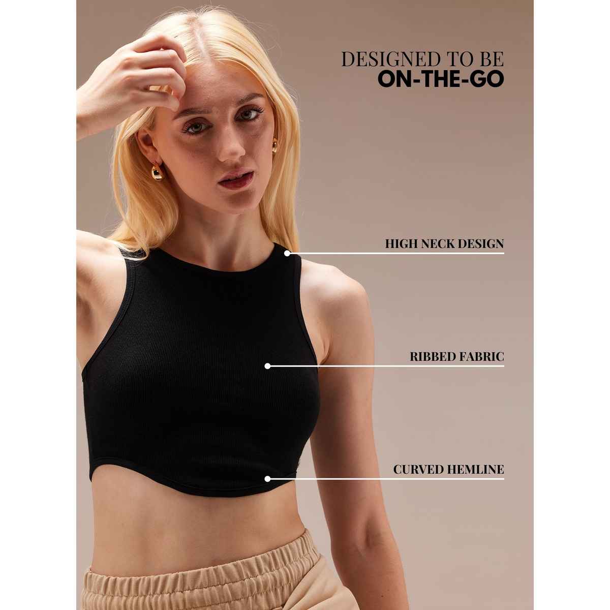 Cava Women's Rib Top All Day | Black - L