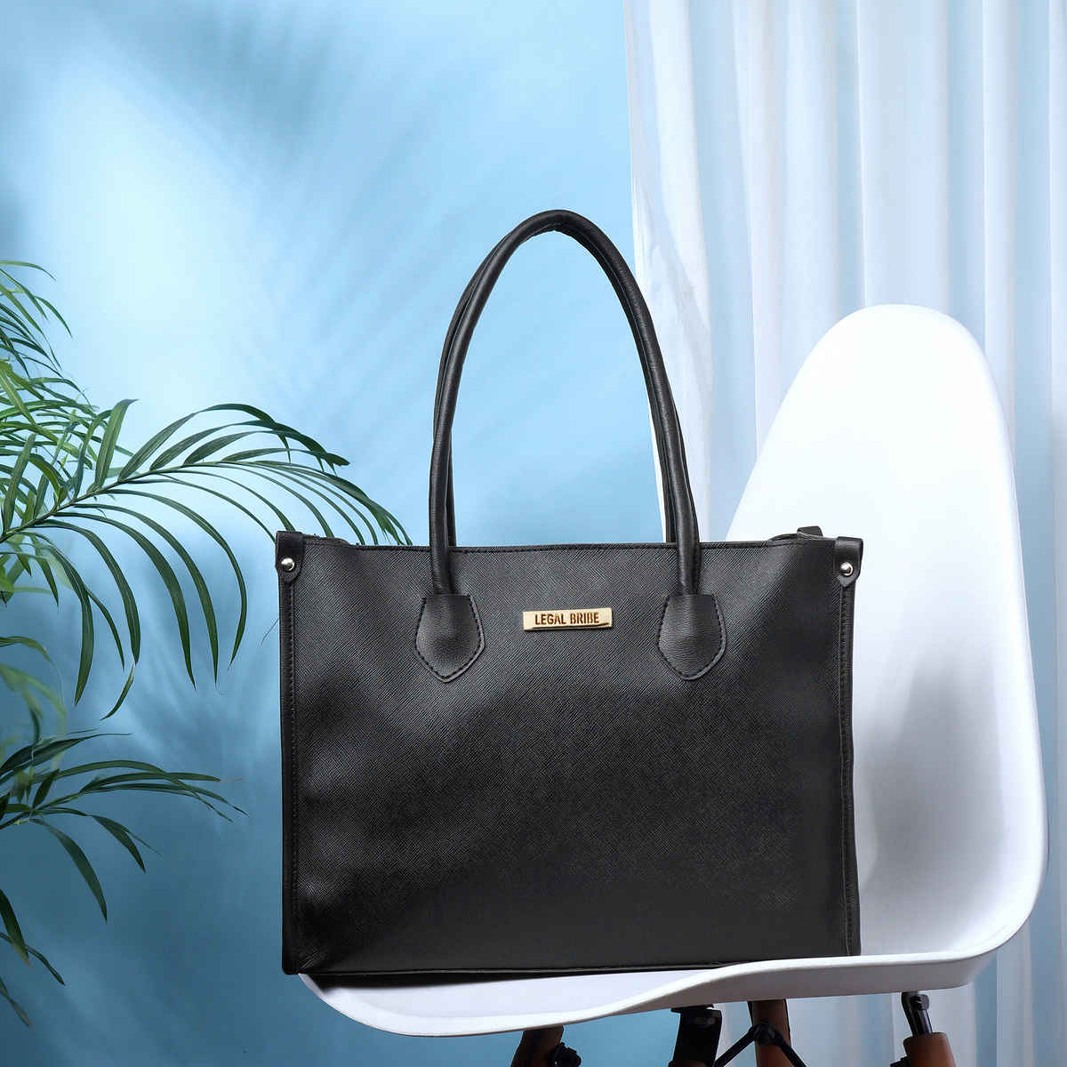 Legal Bribe Women's Textured Tote Bag | LB1682 | Black