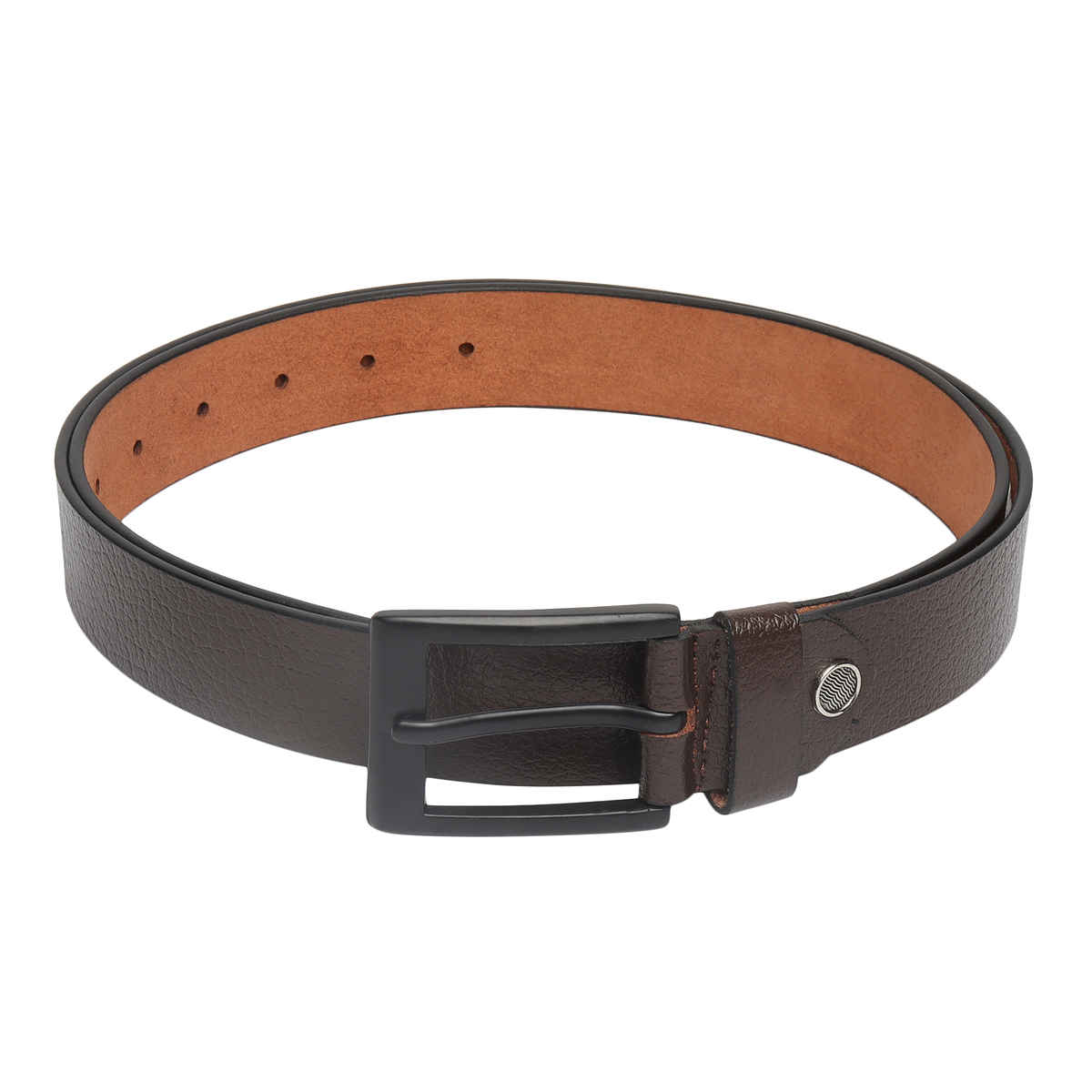 Kastner Men's Genuine Leather Belt with Classic Metal Buckle | Formal & Casual Wear | Brown - 30