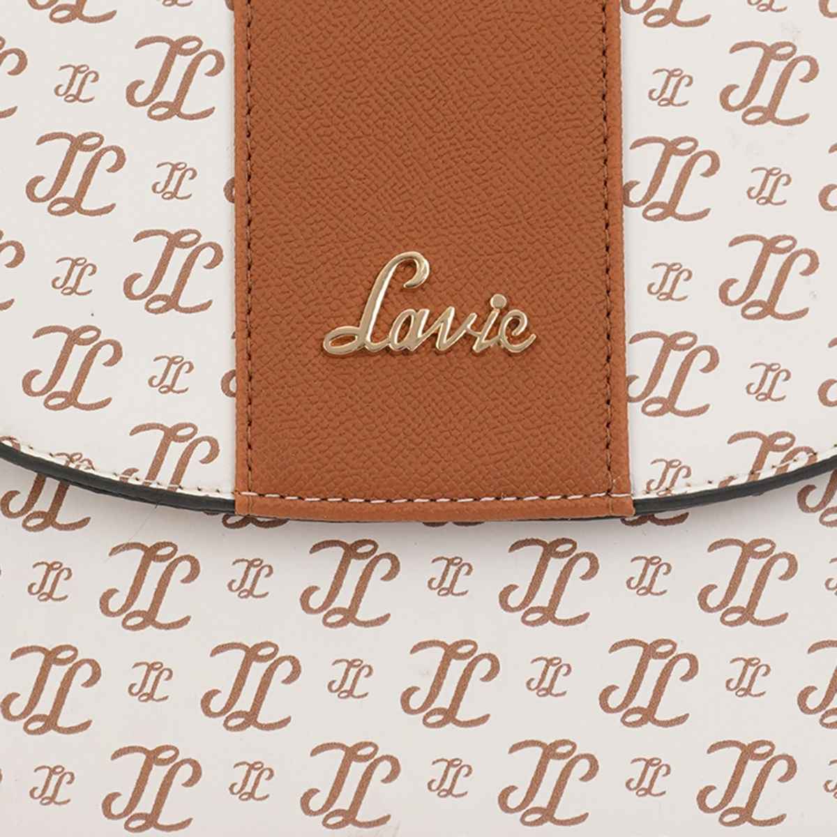 Lavie Women's Mono LL Becky Flap Satchel Handbag | Offwhite